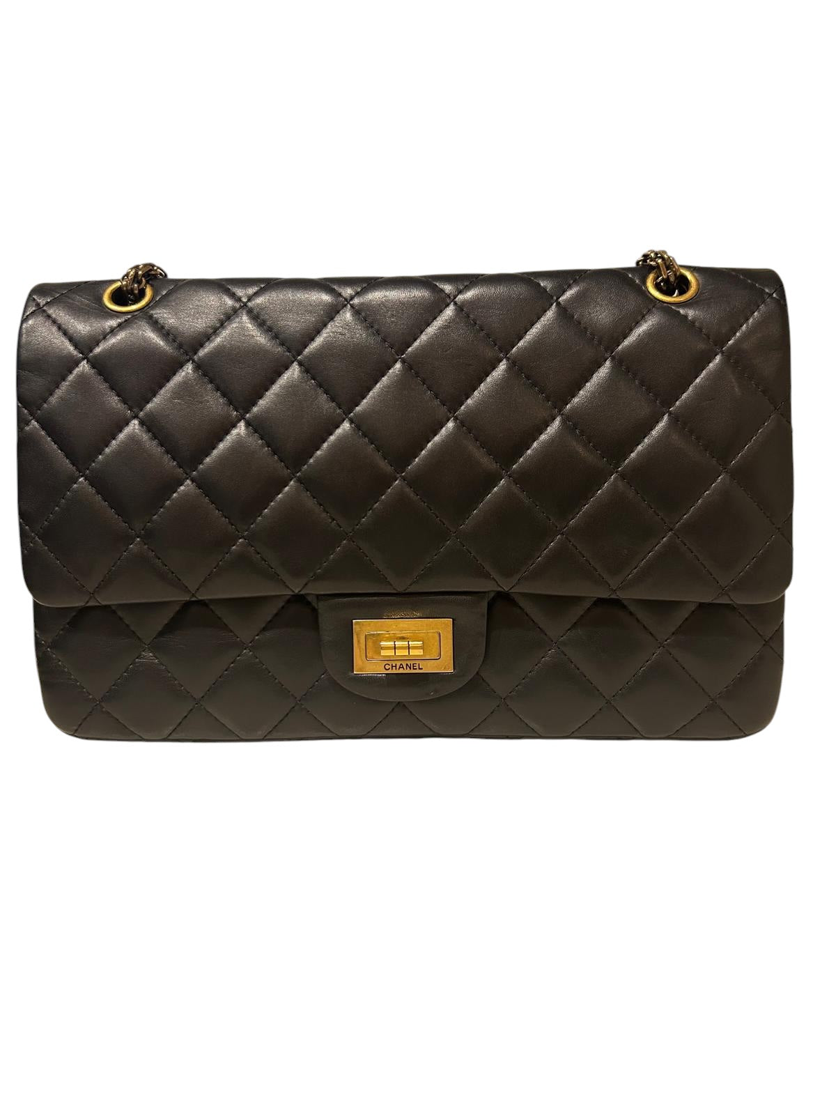 Chanel Black Large Re-issue with Gold Hardware - Full Set