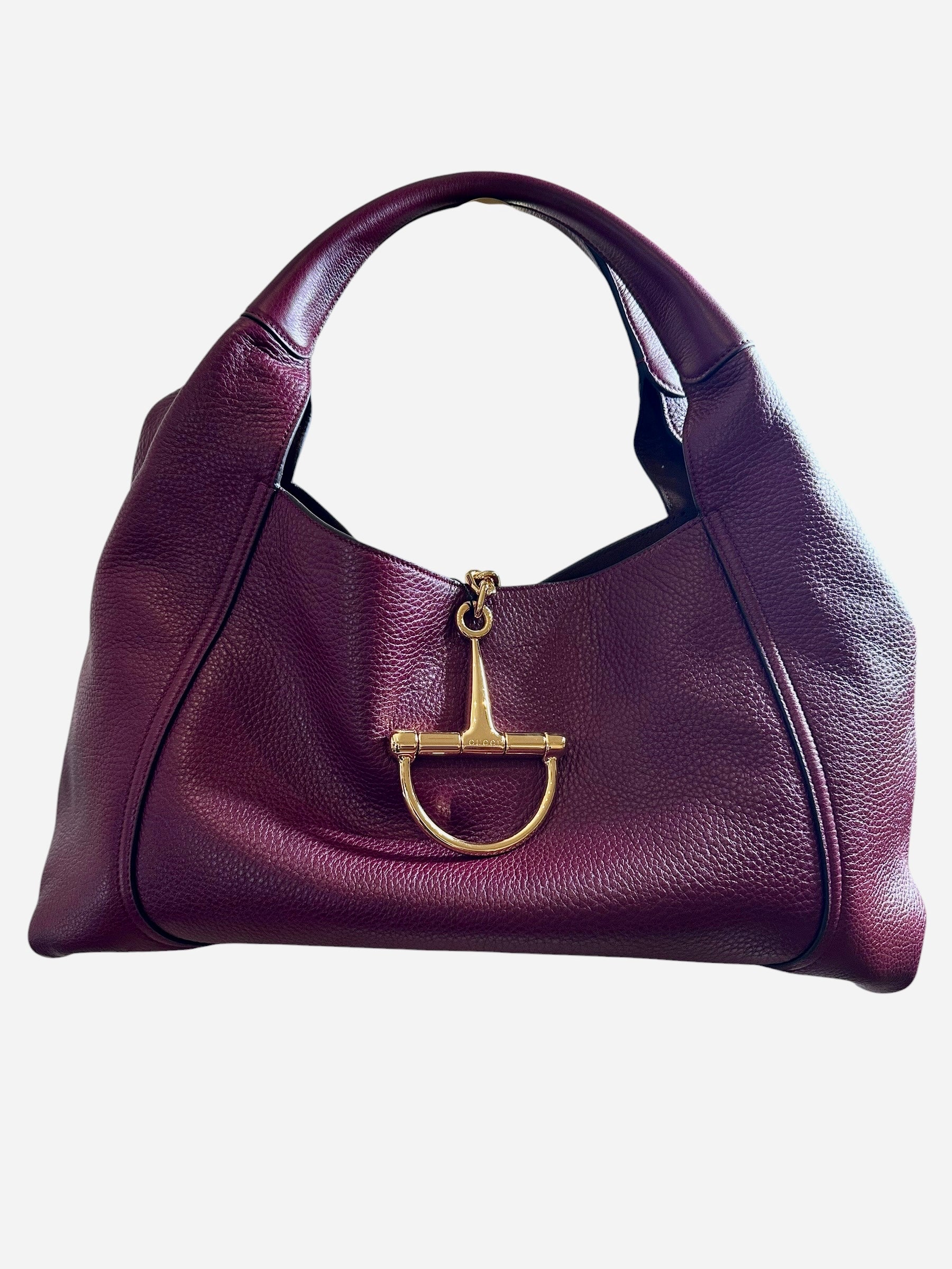 Gucci Burgundy Softbit Maxi Tote Bag