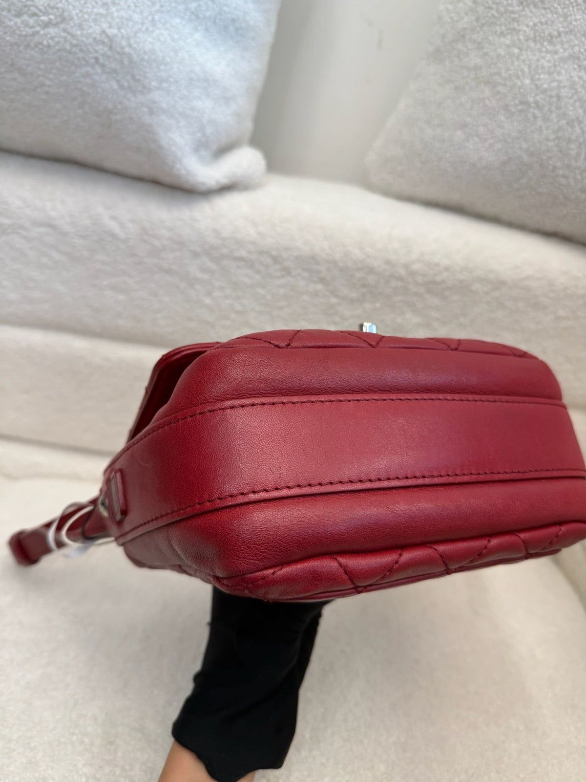 Chanel Quilted Flap Messenger Bag - Red image 7