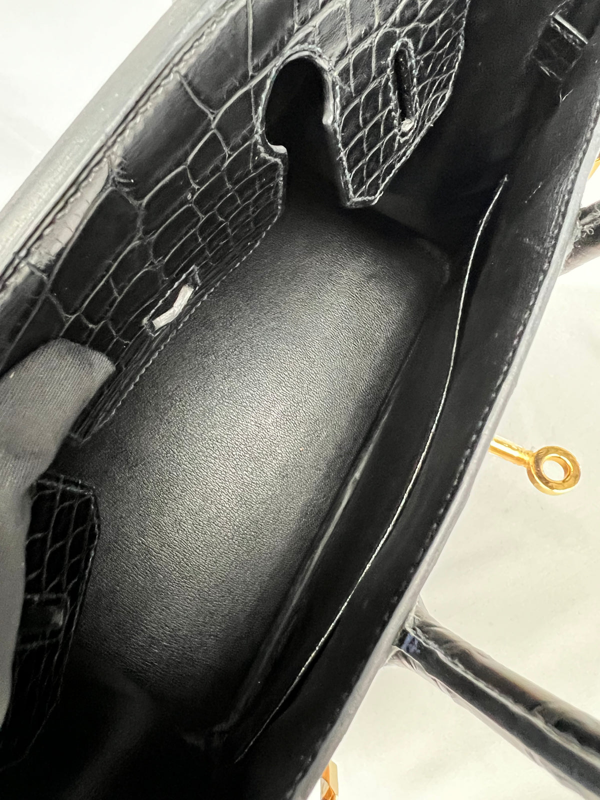 HERMES BIRKIN BLACK ALLIGATOR MAT HANDBAG 2000000153902