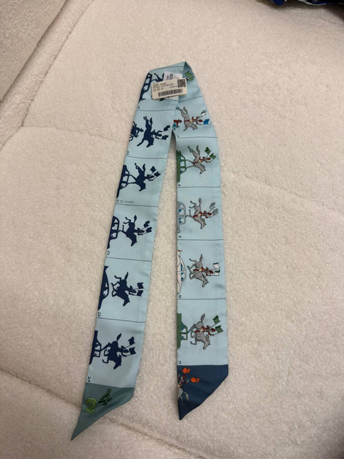 Hermès Twilly Scarf - Aqua Equestrian