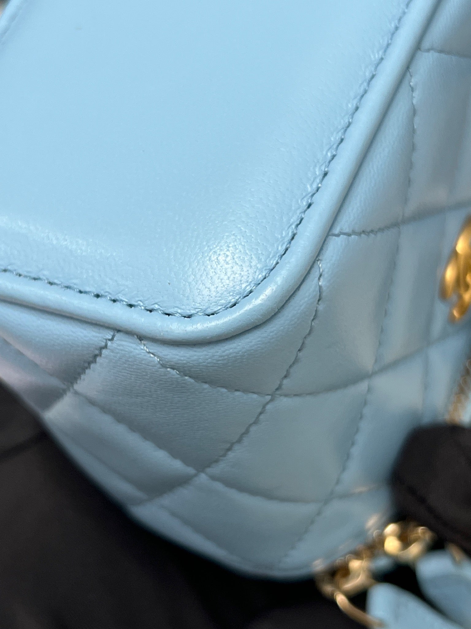 Chanel Blue Vanity Box Bag Light Blue image 8