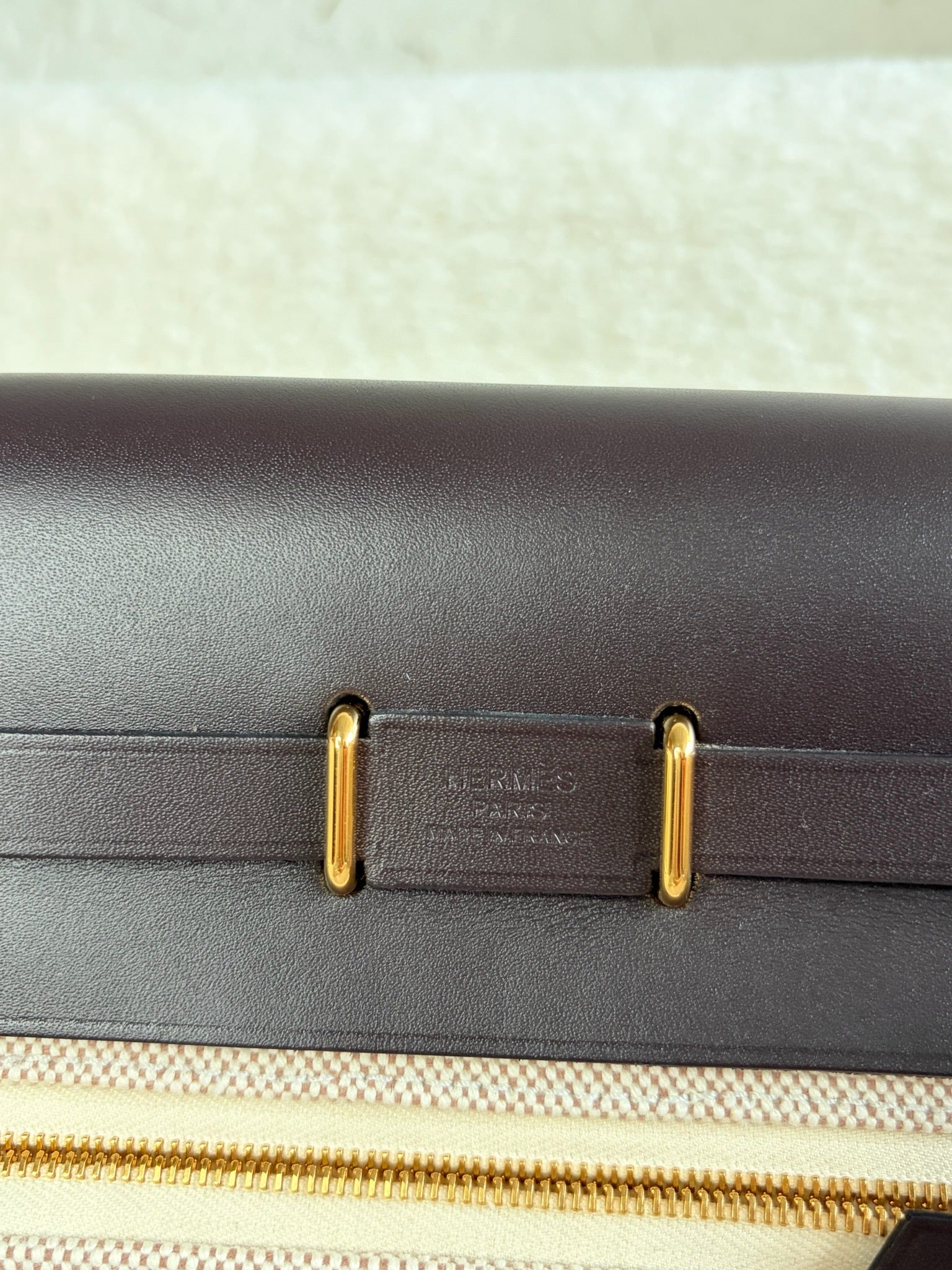 Hermes Herbag Zip 20 Ecru Beige Eben image 8