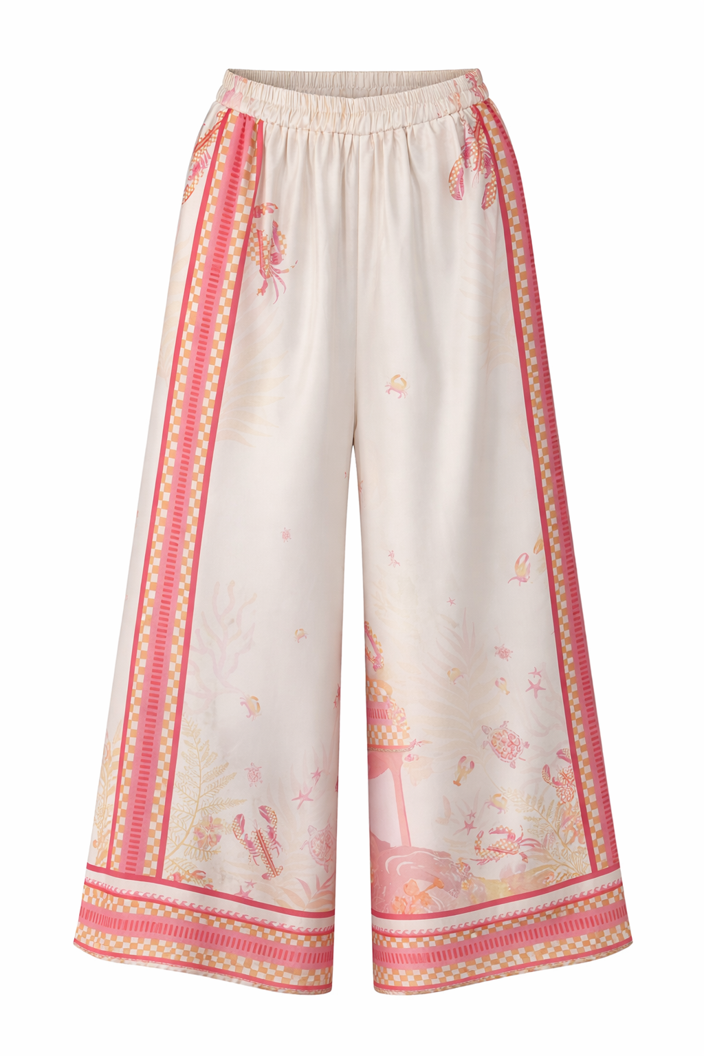 TROUSER LOBSTER DAMIER OFF WHITE PINK MCL00631