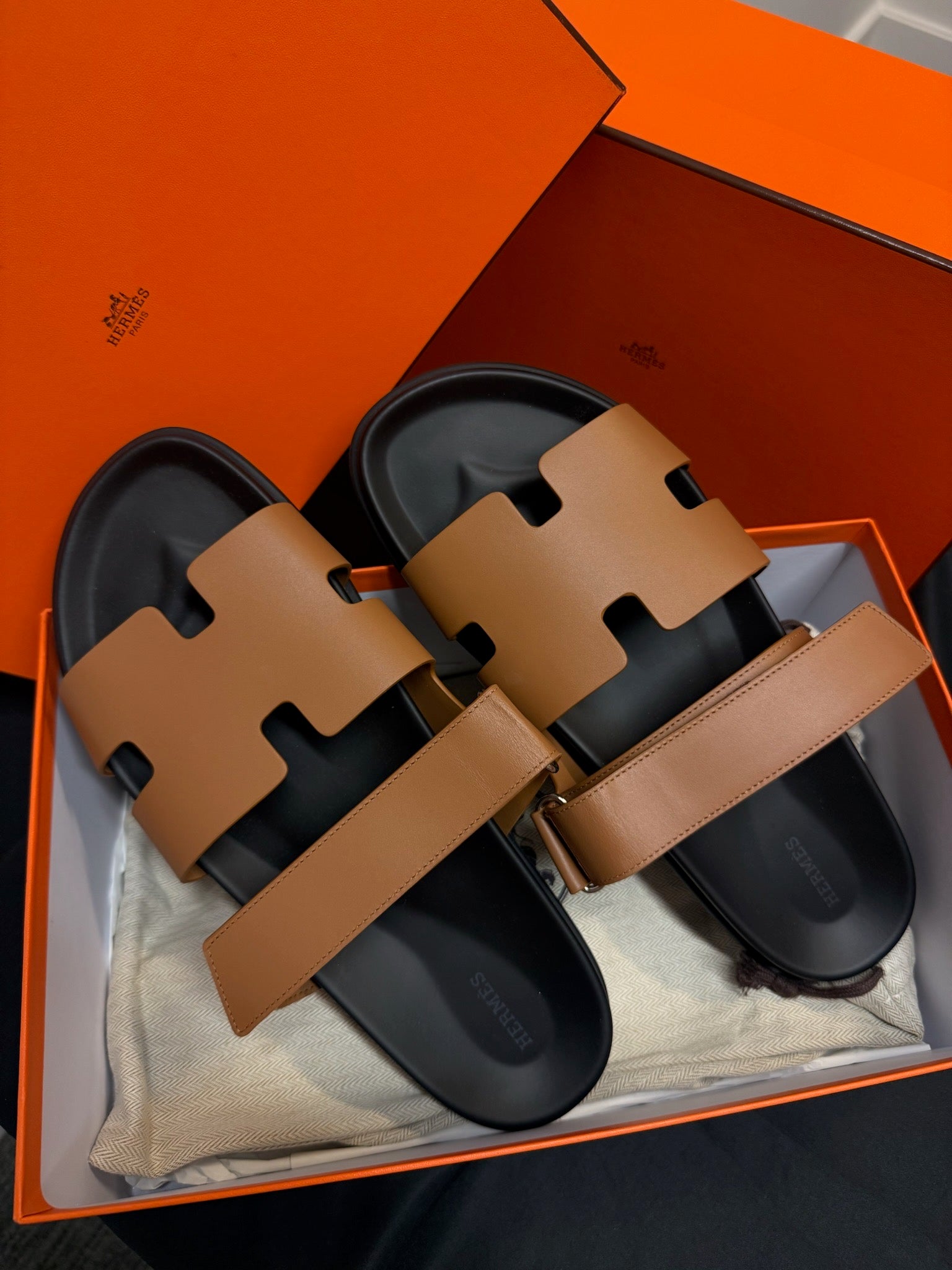 Size EU 46 - Size 46 - Hermès Chypre Sandals - Gold image 9