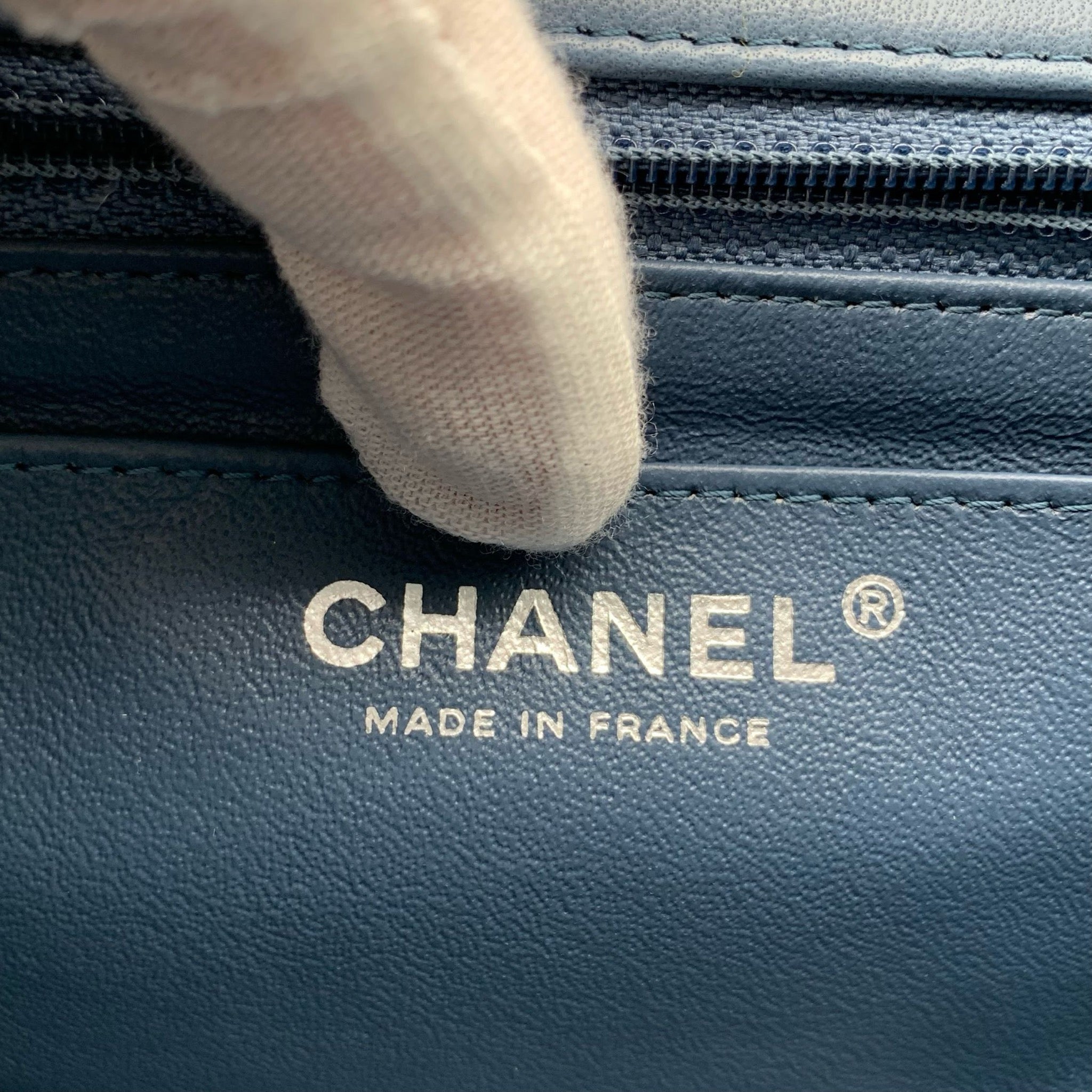 Chanel Classic Flap Large Mini Haze Blue Silver Hardware Bag image 9