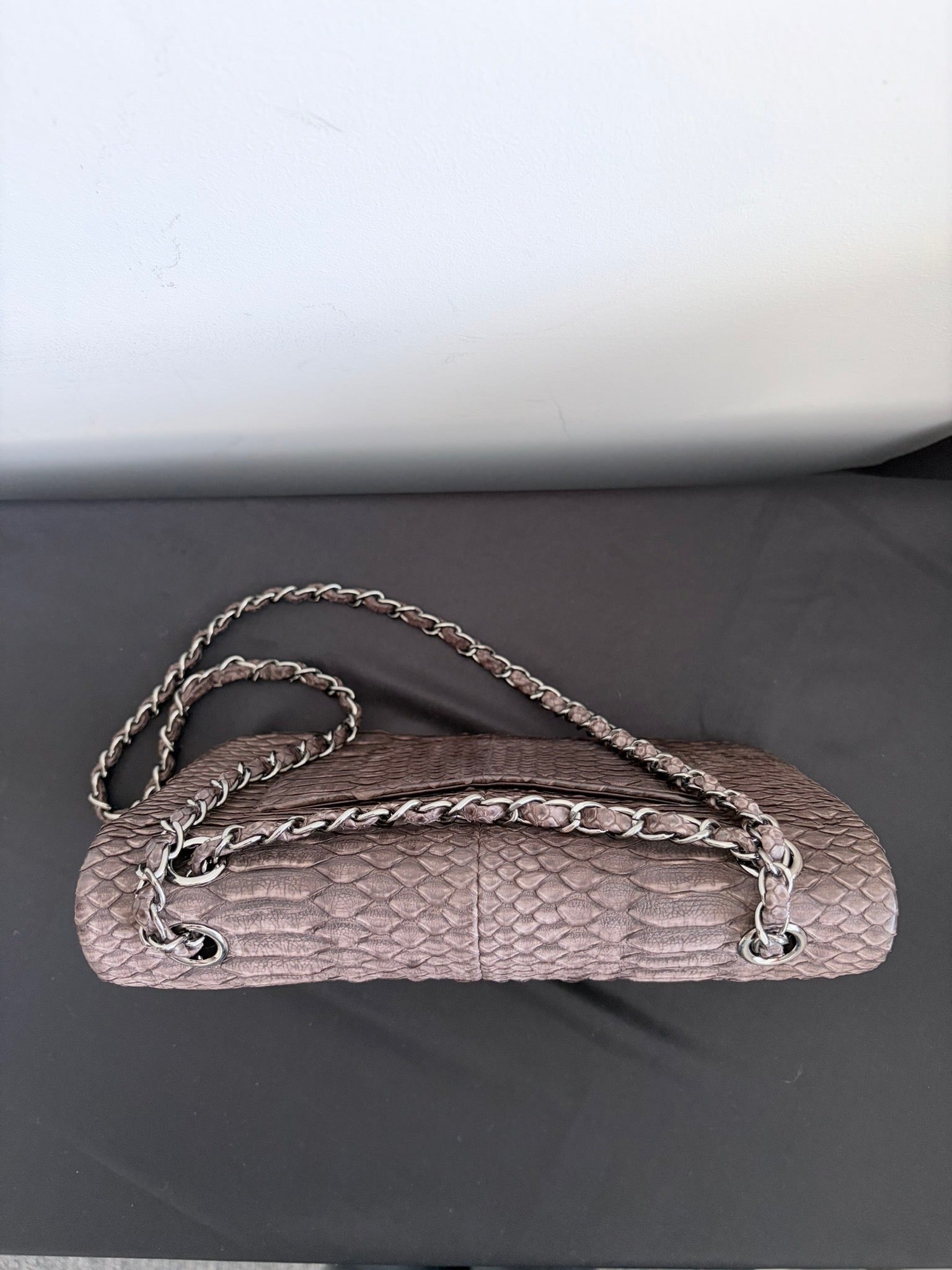 Chanel Python Classic Double Flap Bag image 9