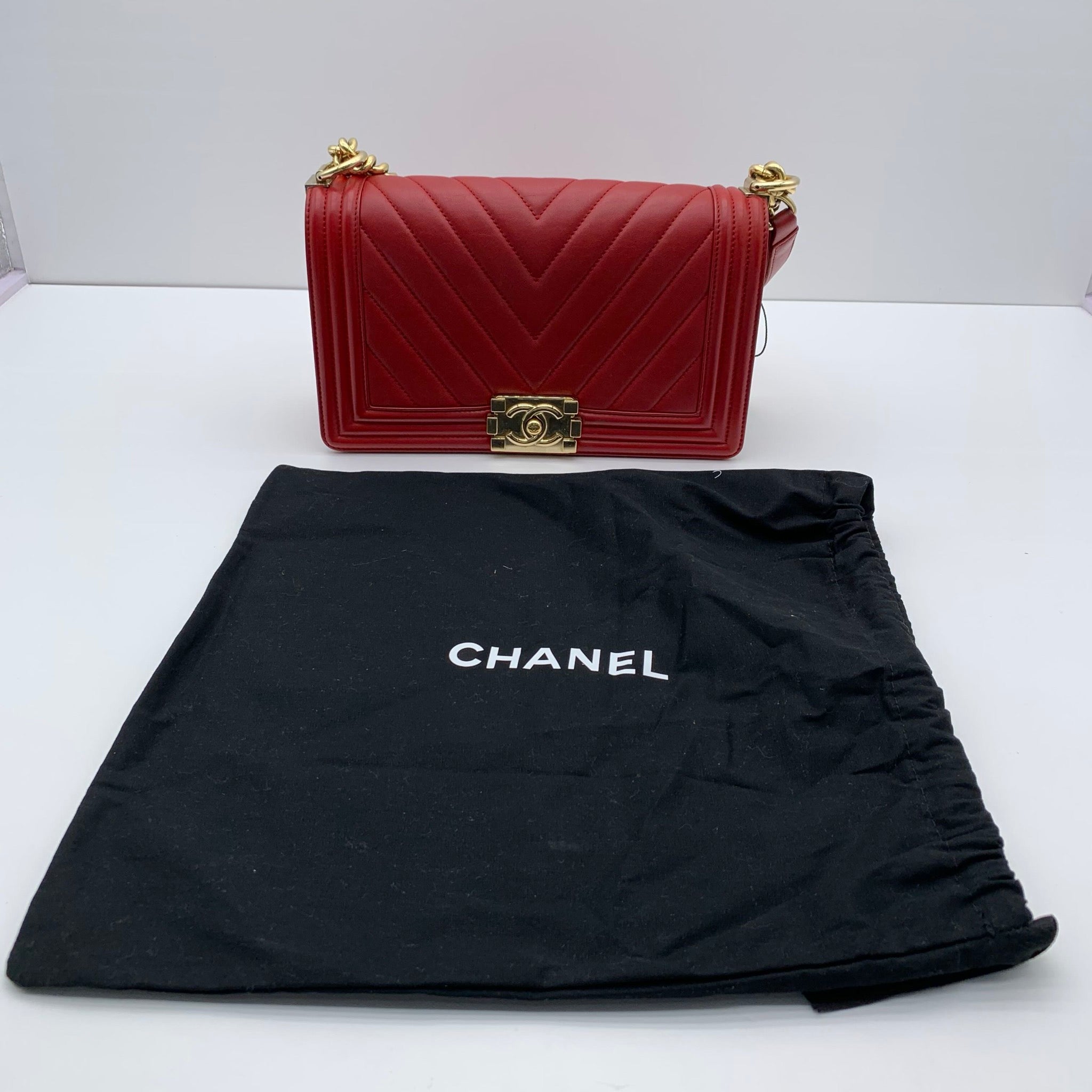 Chanel Boy Medium Flap Bag Red image 9
