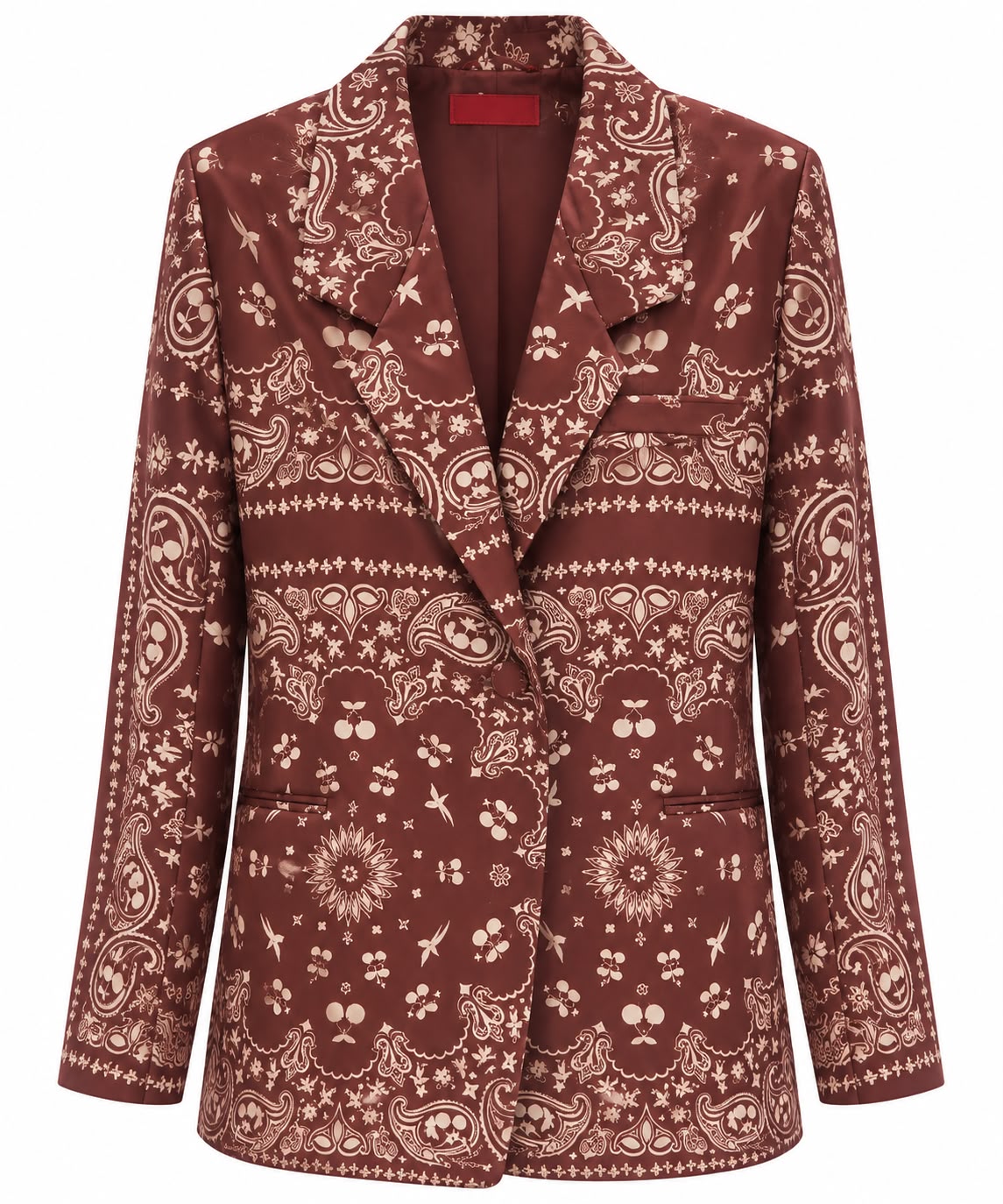 JACKET JULIANA ROLL UP SLEEVES BANDANA CHERRY BURGUNDY  MCL13348