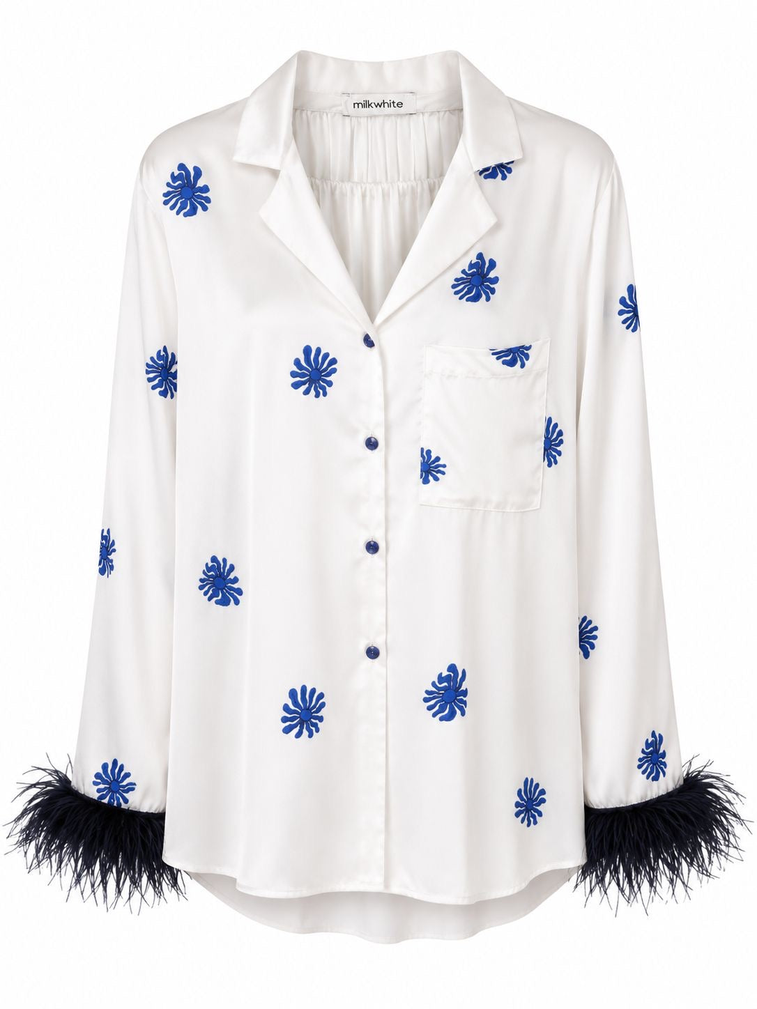 SET FEATHERS WHITE BLACK MCL11843
