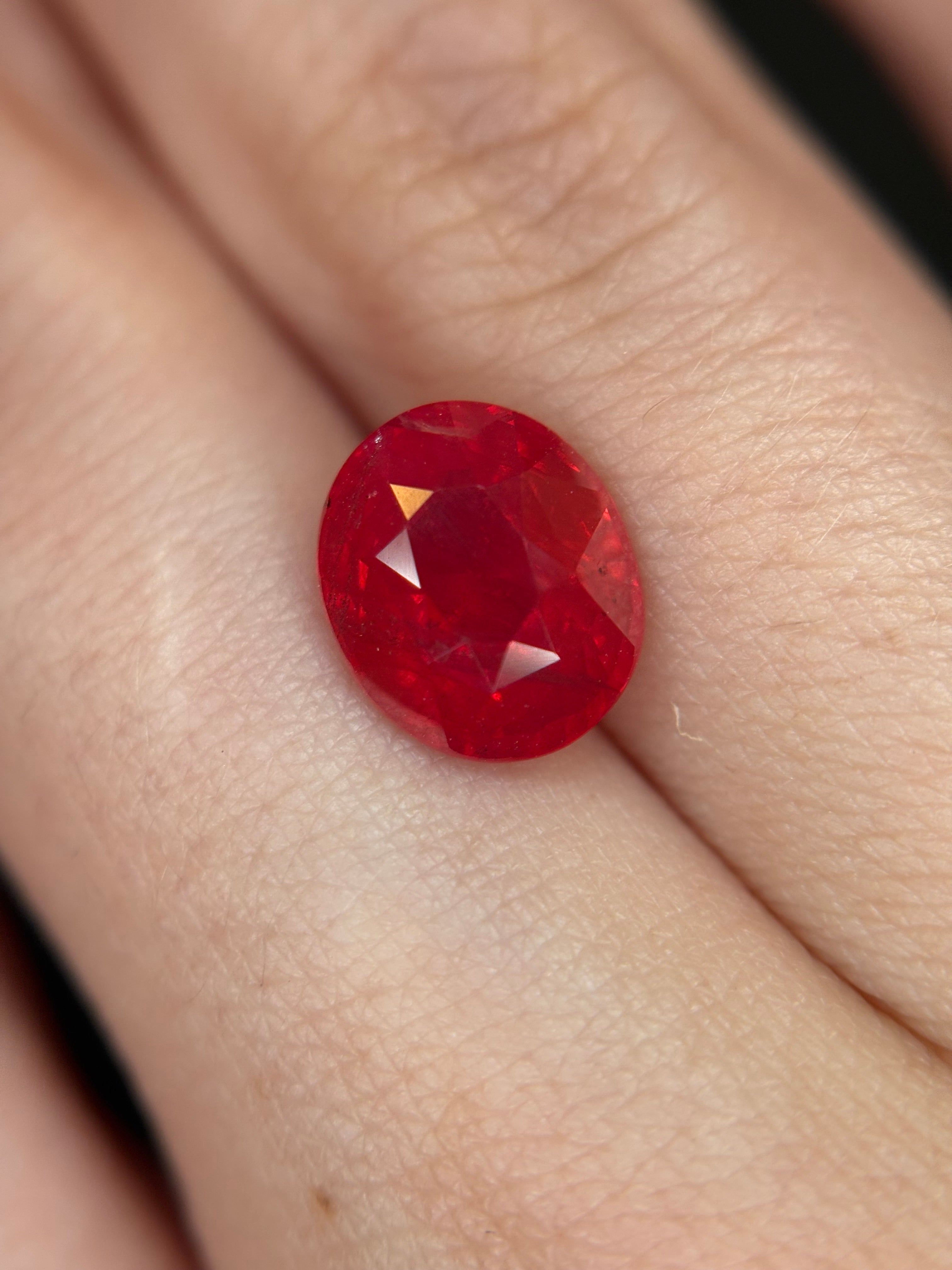3.03ct Vivid Pink Spinel Mahenge Oval DXBCS5748
