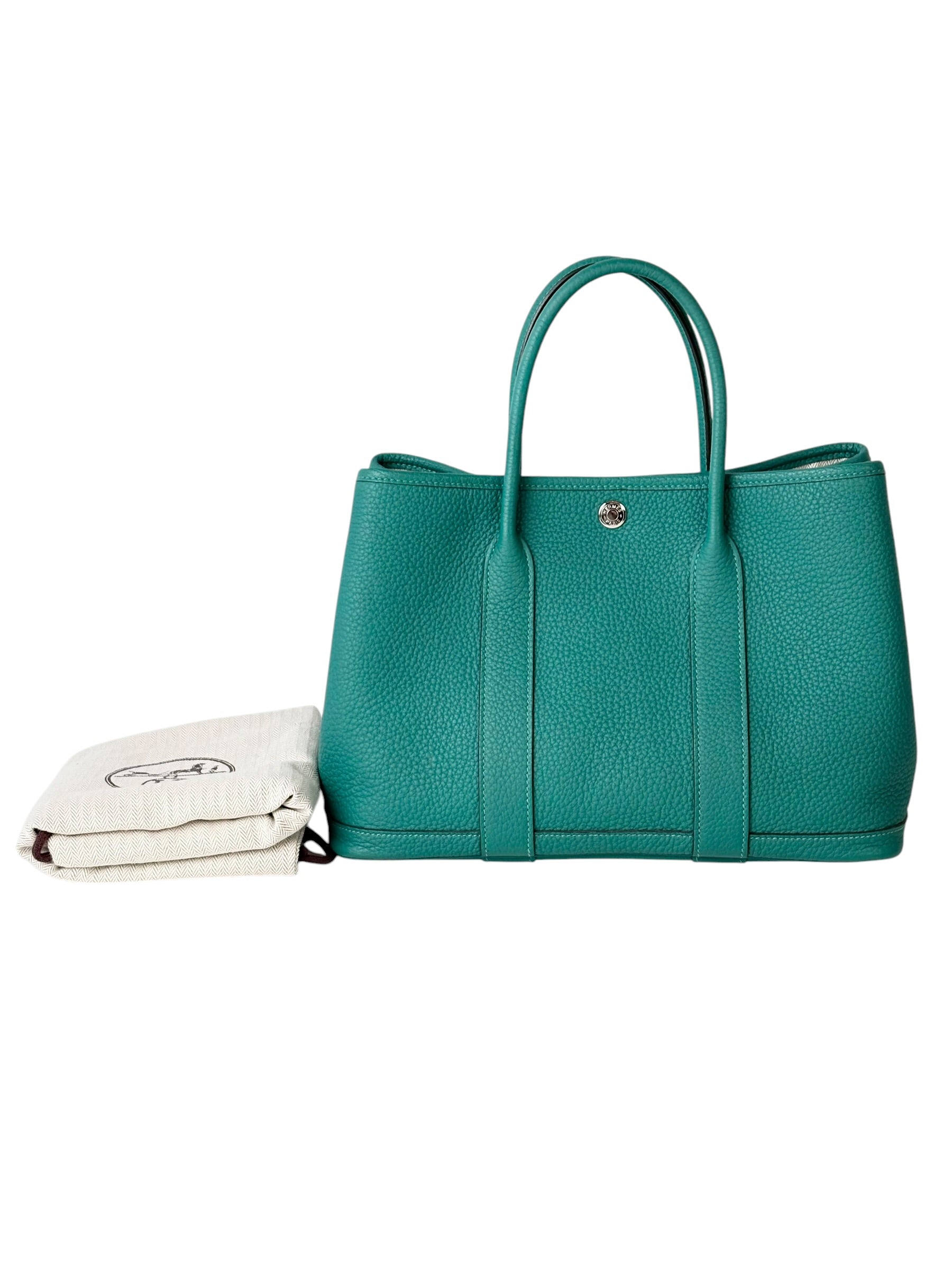 Hermes Malachite Garden Party 30 Bag