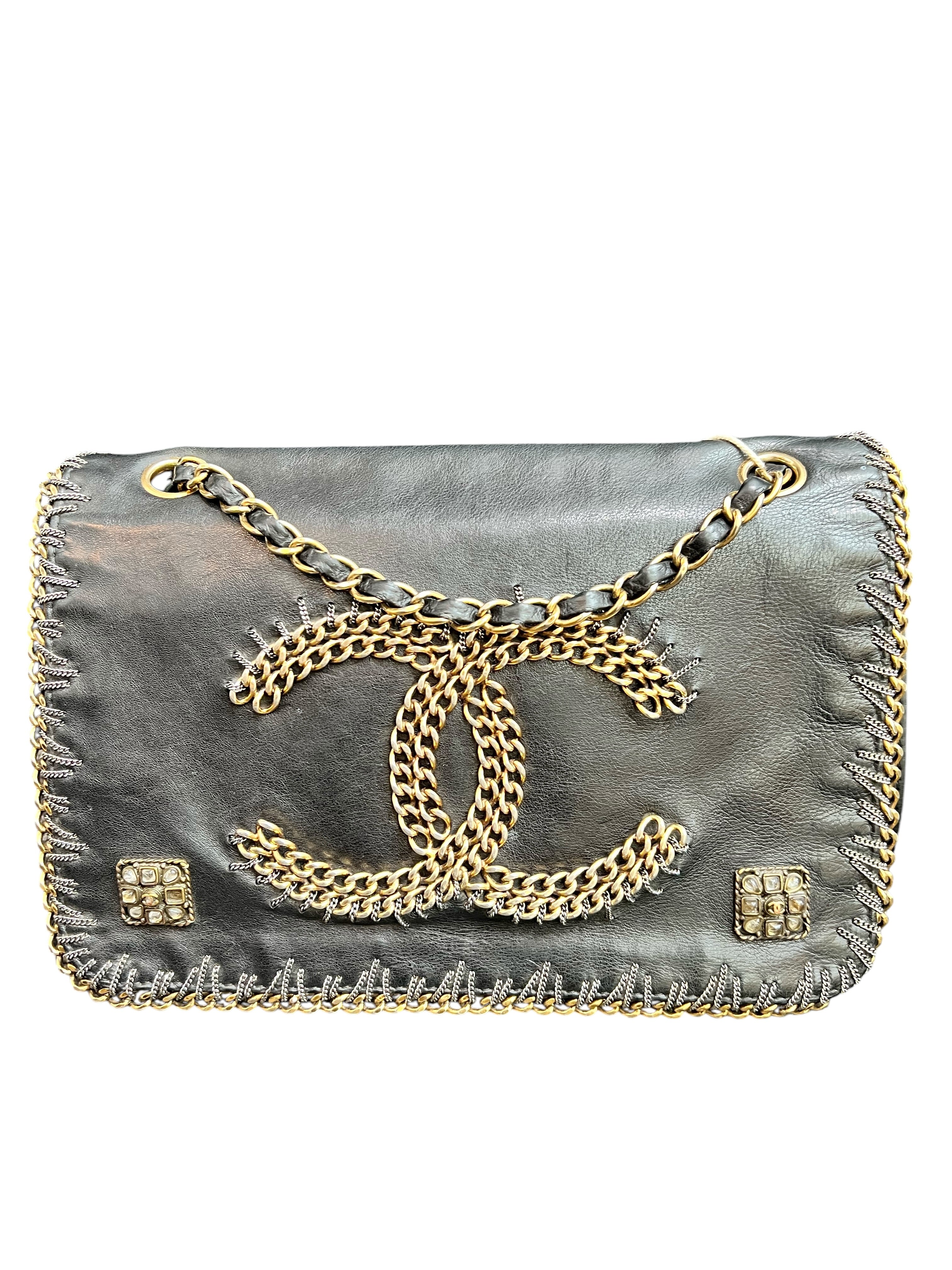 Chanel Paris Byzantine Embroidered Flap Black GHW SYCYF1106