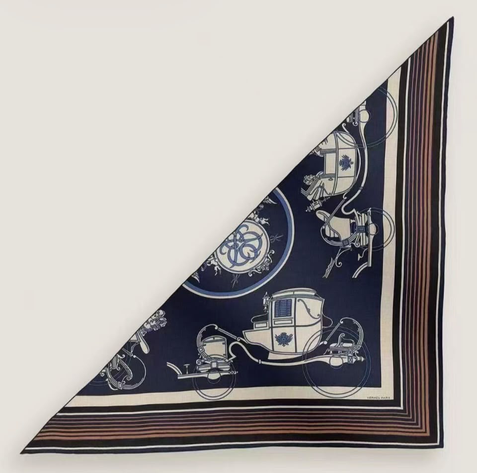 Hermes 140cm Cashmere/ Silk Large Triangle Scarf - in Box