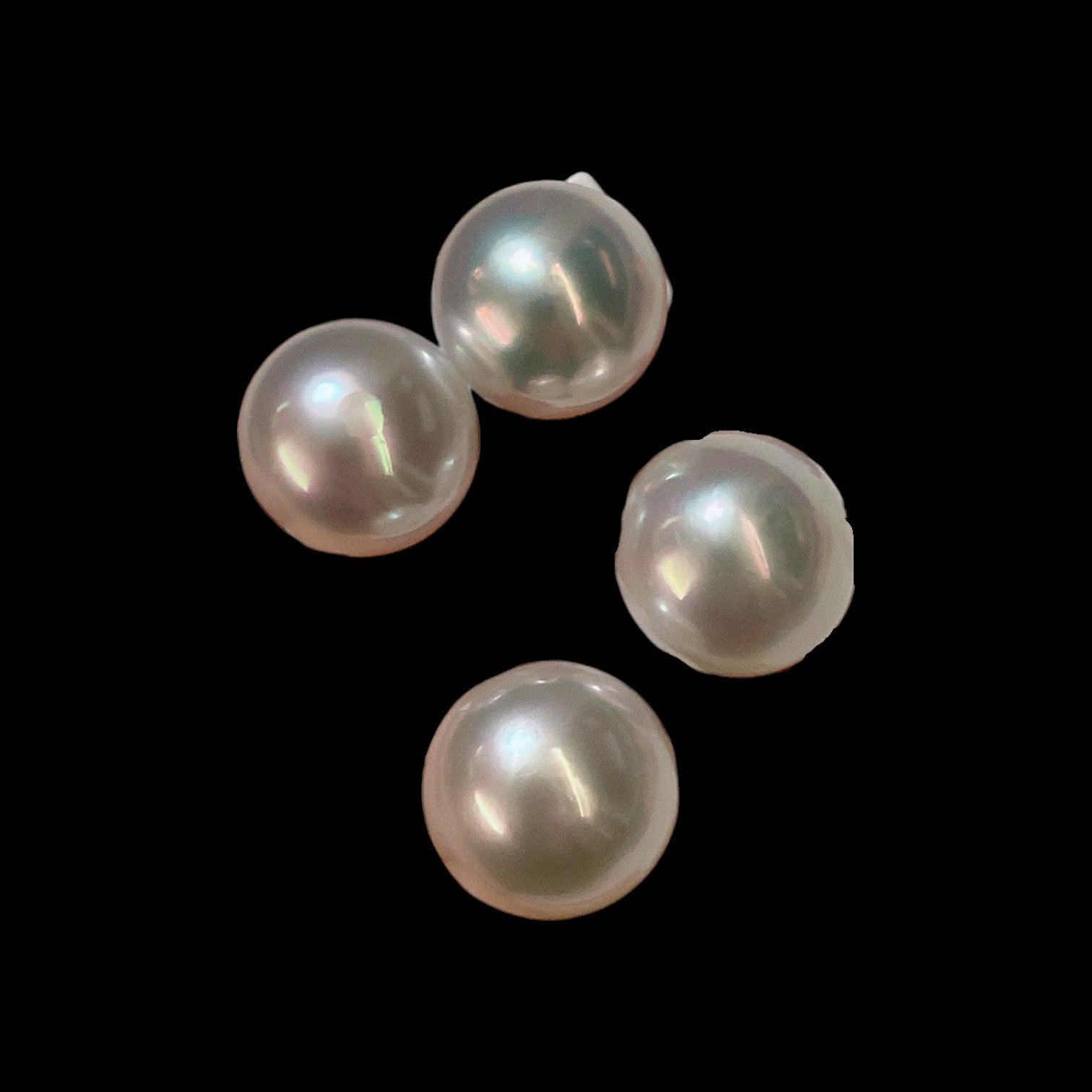 South Sea White Pearl Earrings set in 18K White Gold