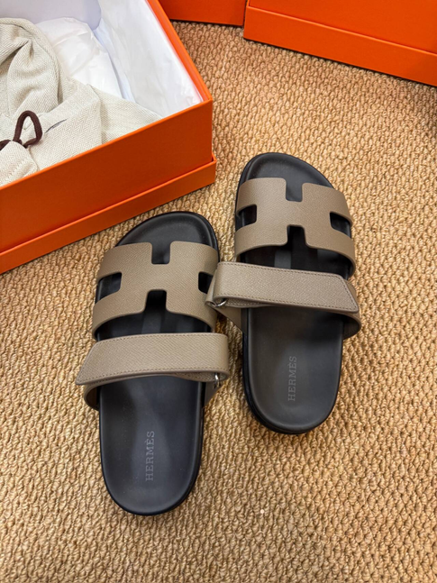 Hermès Brown H-Cut Slide Sandals size 36