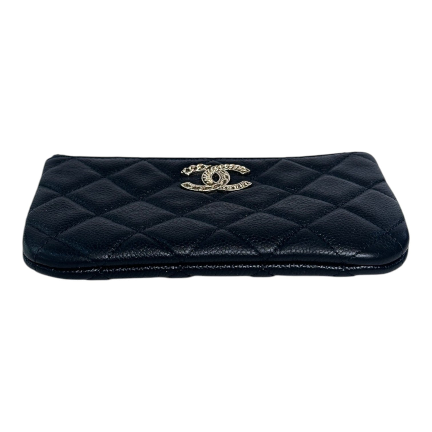 Chanel Black Caviar Zip Coin Wallet