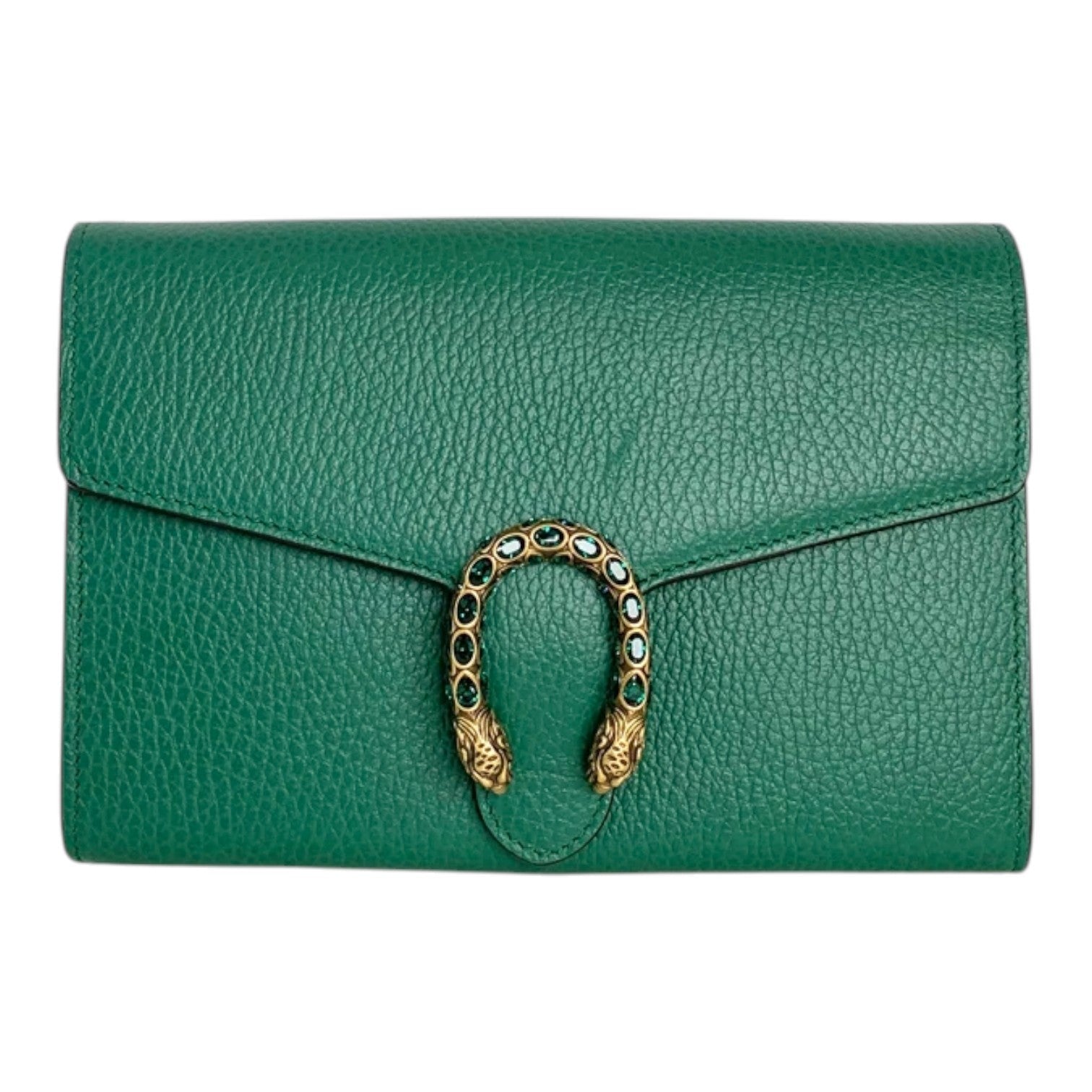 Gucci Green Dionysus WOC Bag with Emerald Crystal & Gold Hardware