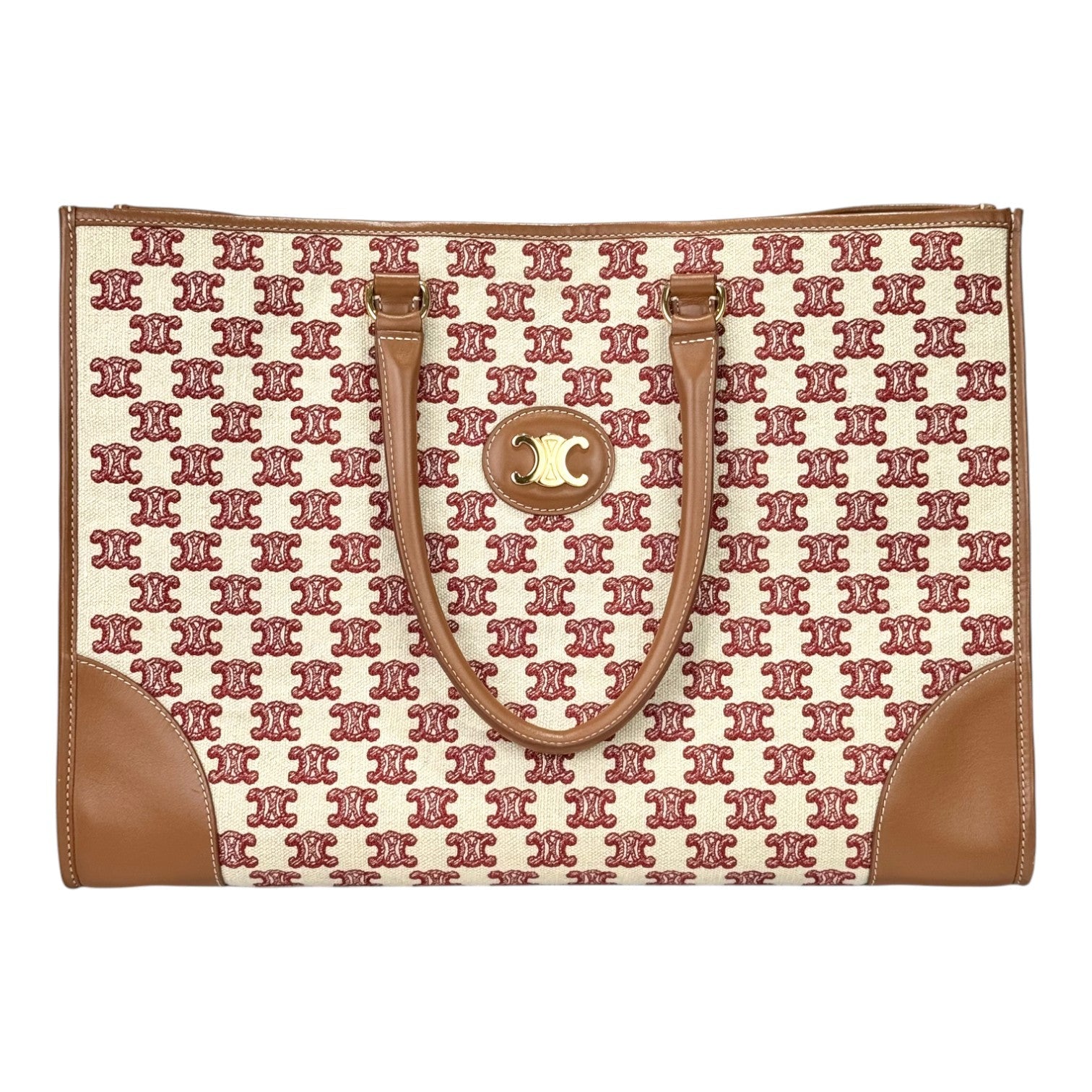 Celine Brown Triomphe Horizontal Cabas Tote Bag