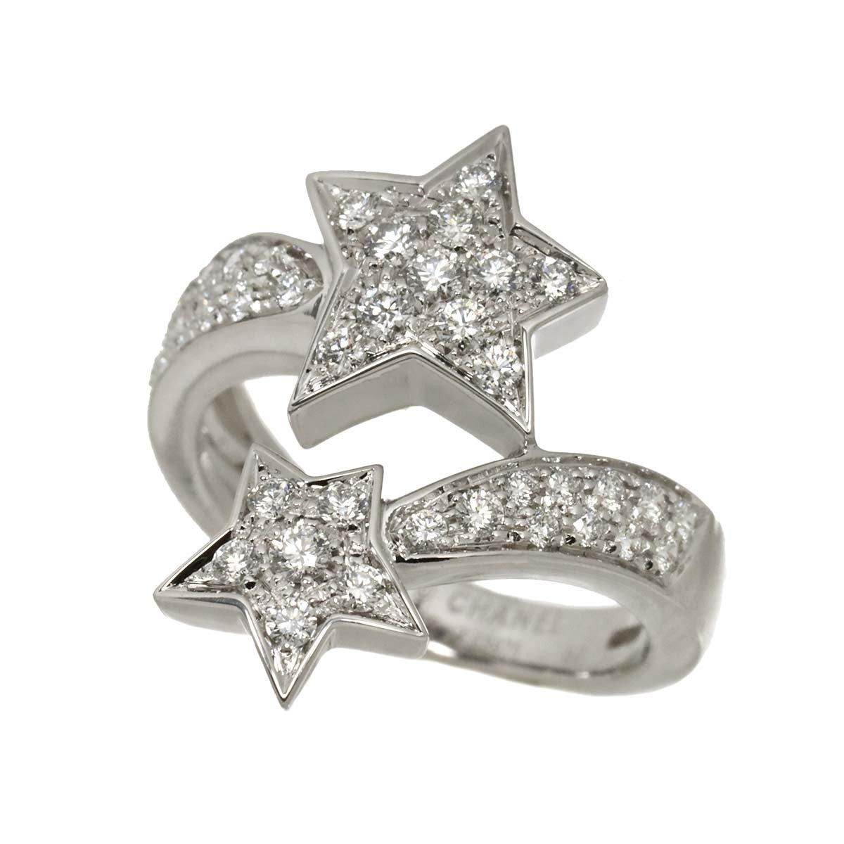 CHANEL Comet Diamond Ring 18K White Gold 750 size52 5.75-6(US) 902976023