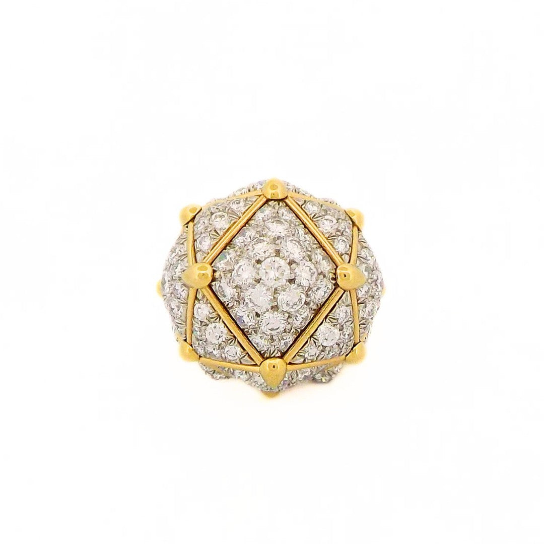 David Webb 18K Diamond Geodesic Dome Ring ASC6866