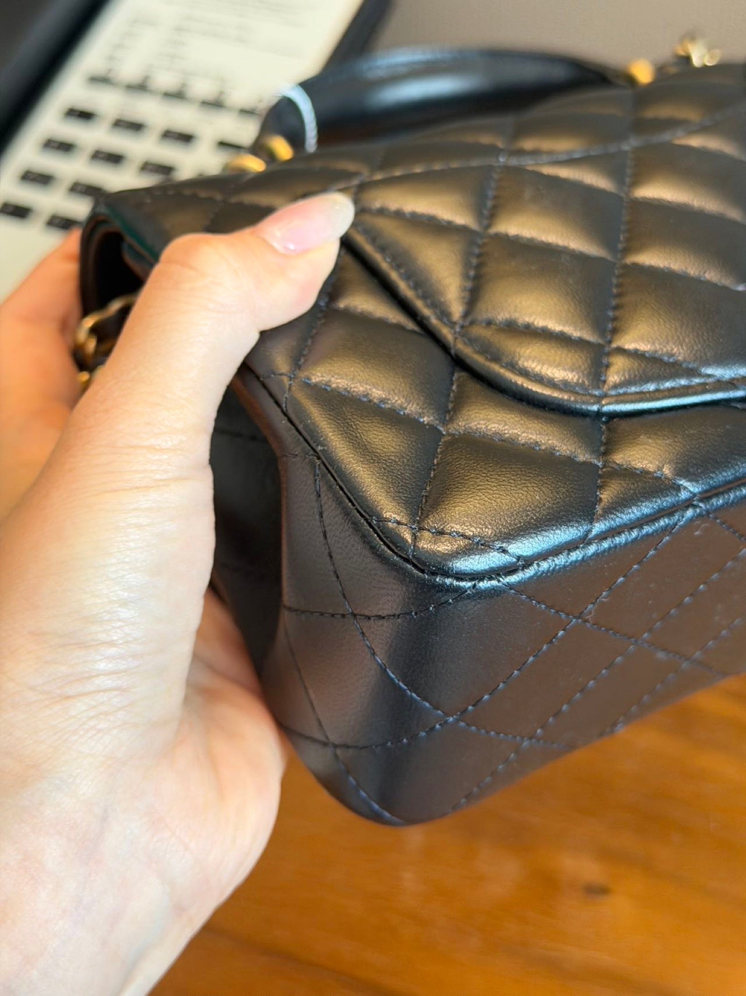 Chanel Top Handle Mini Flap Bag Black image 10