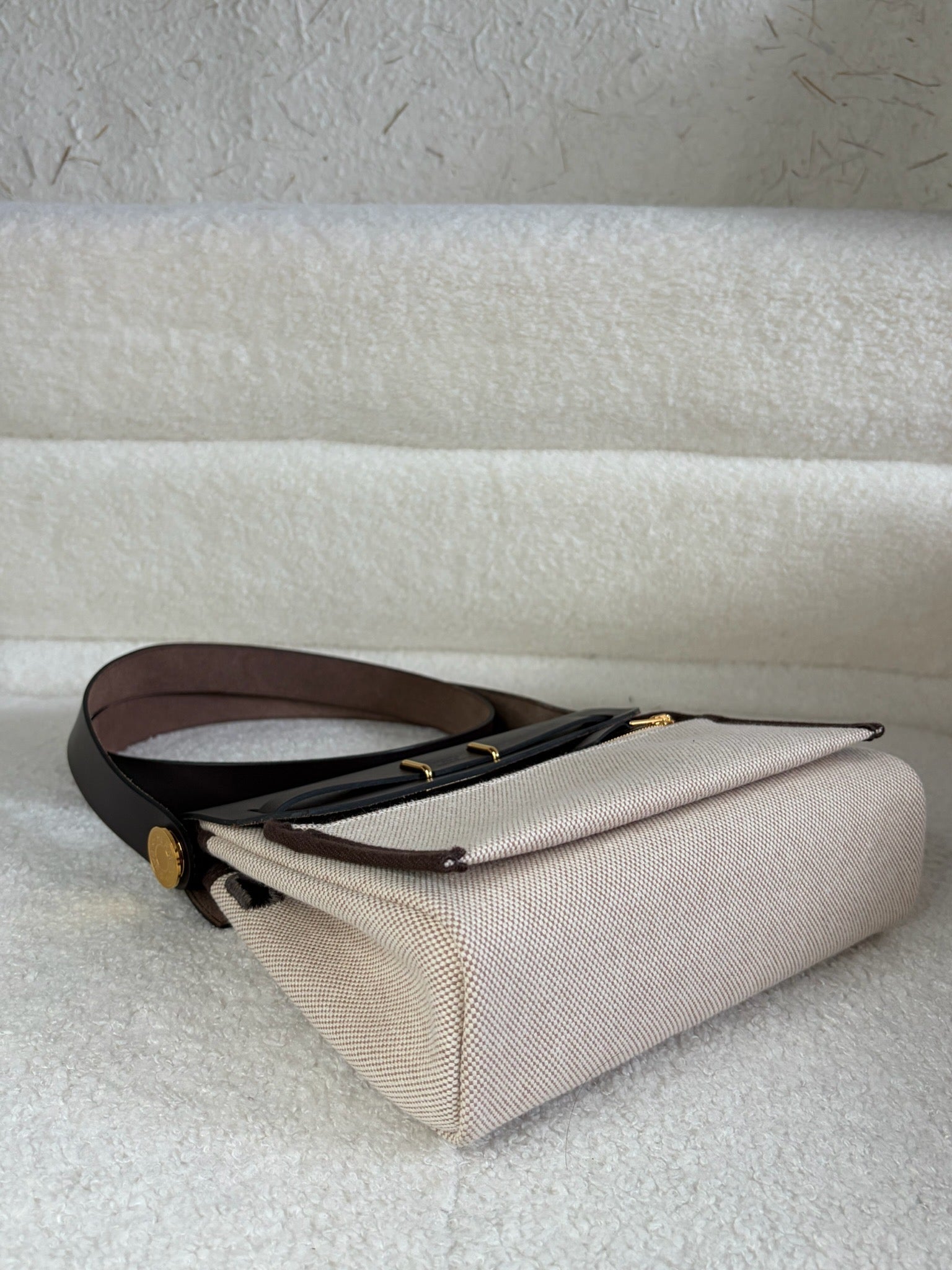 Hermes Herbag Zip 20 Ecru Beige Eben image 10
