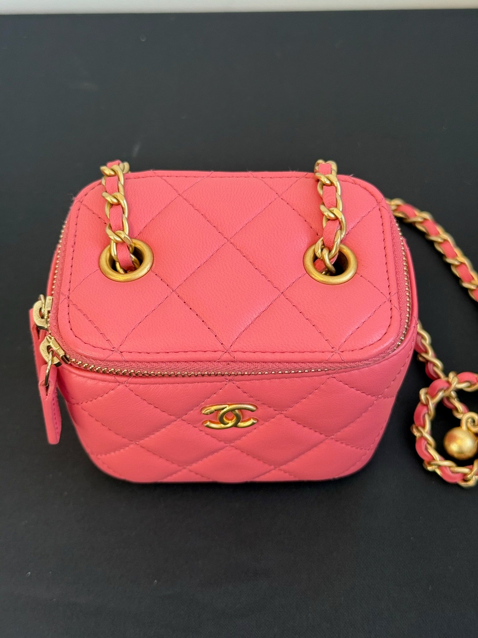 Chanel Vanity Box Bag Pink image 10