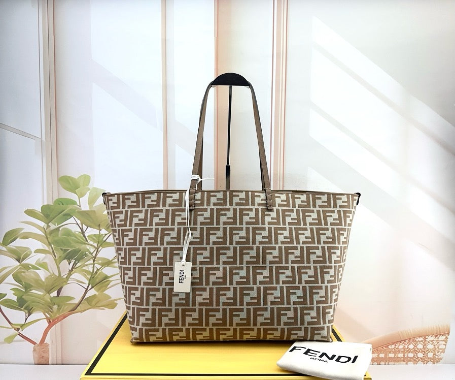 Fendi Brown FF Canvas Sunshine Large Tote Bag 22956069