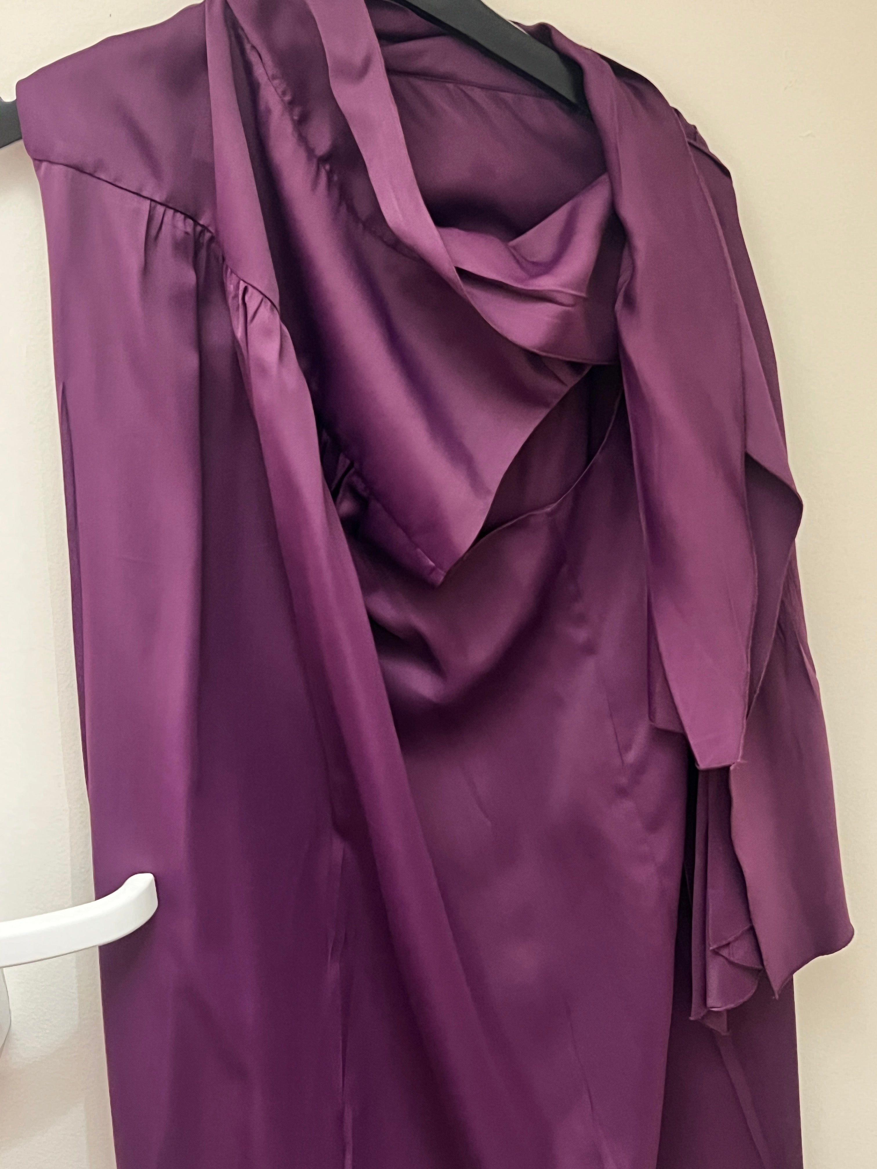 Prada plum Lavalliere dress AKC1281