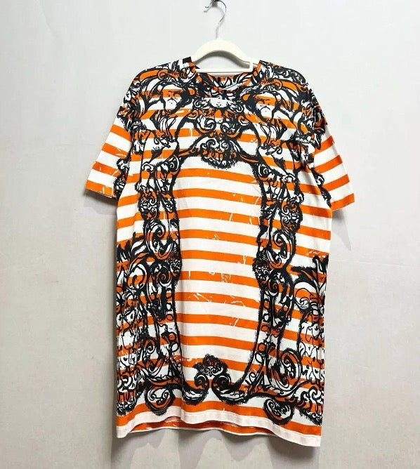 PRADA Abstract Pattern Loose Fit Short Sleeve Size M SYCC2141
