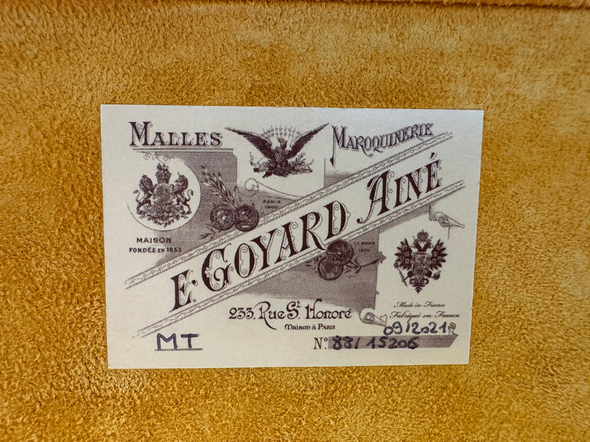 Goyard Grand Hôtel Trunk Bag Black & Tan Gold Hardware