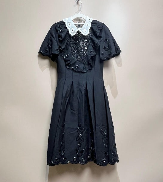 VALENTINO black sequined dress, size 38 SYCC2043