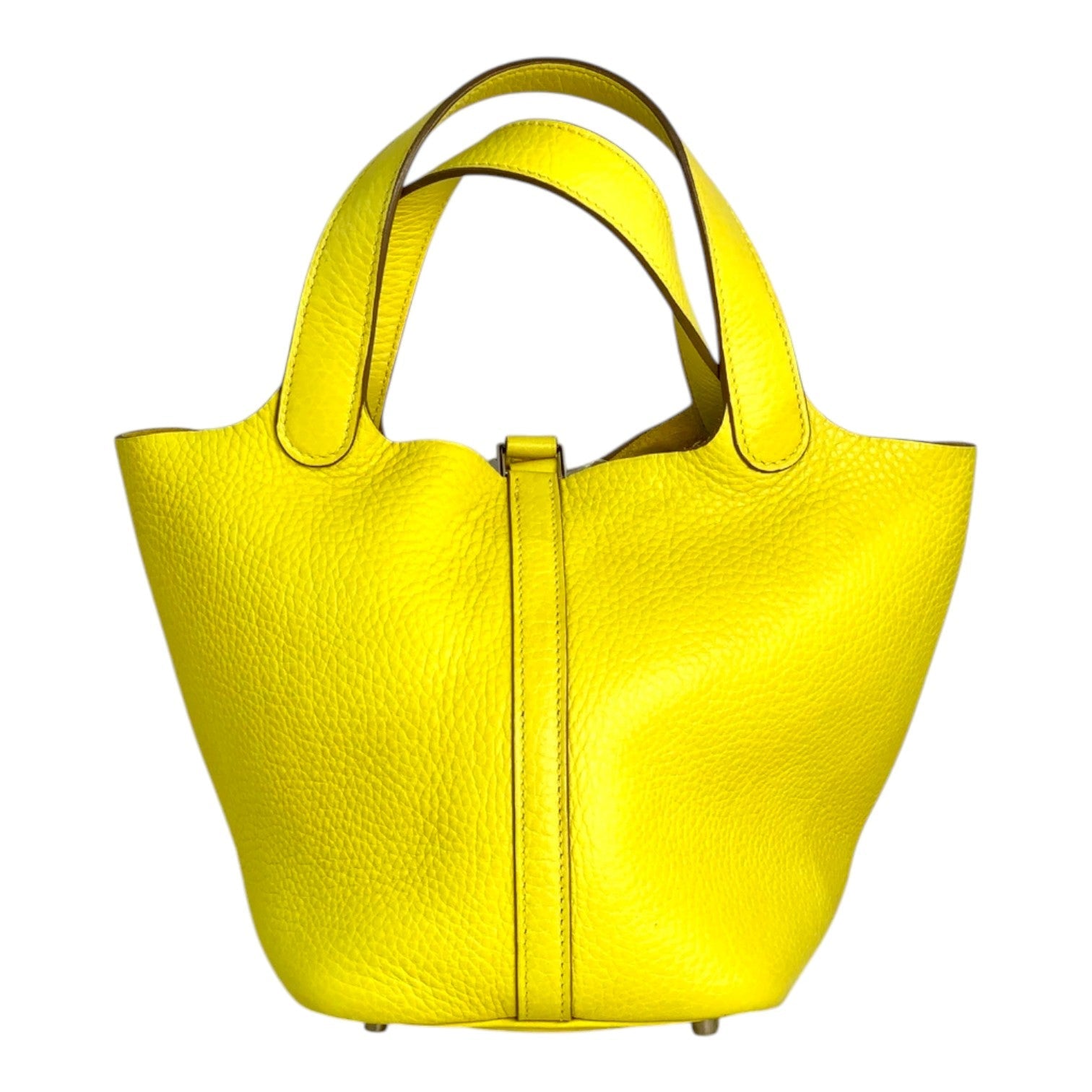 Hermes Lime Picotin 18cm Lime Bag in Clemence