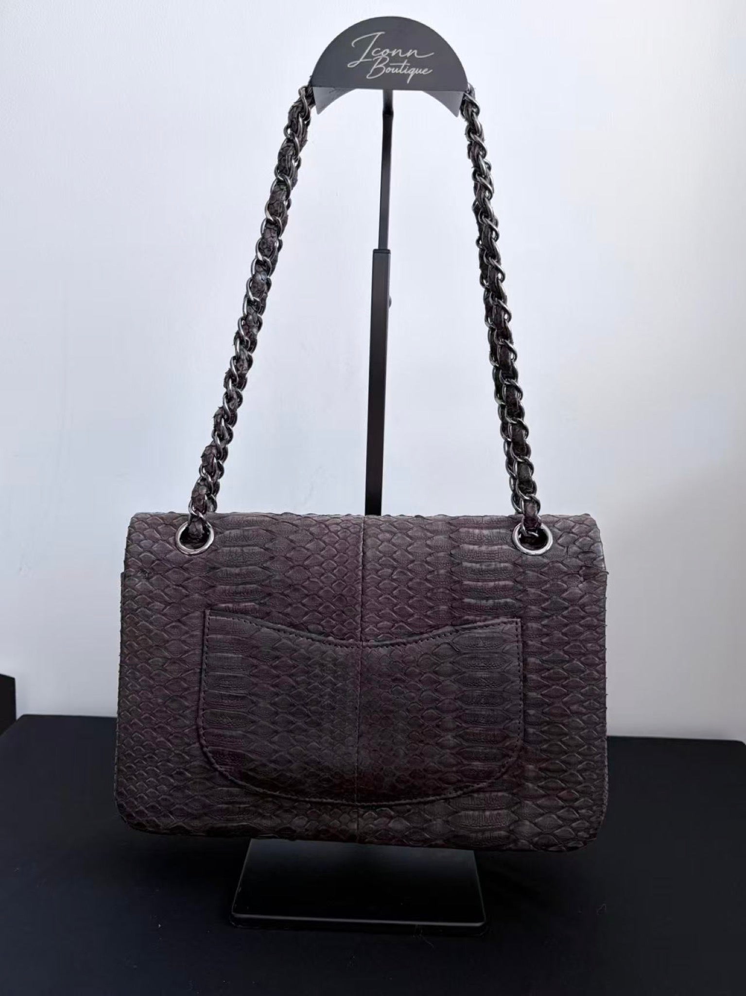 Chanel Python Classic Double Flap Bag image 11