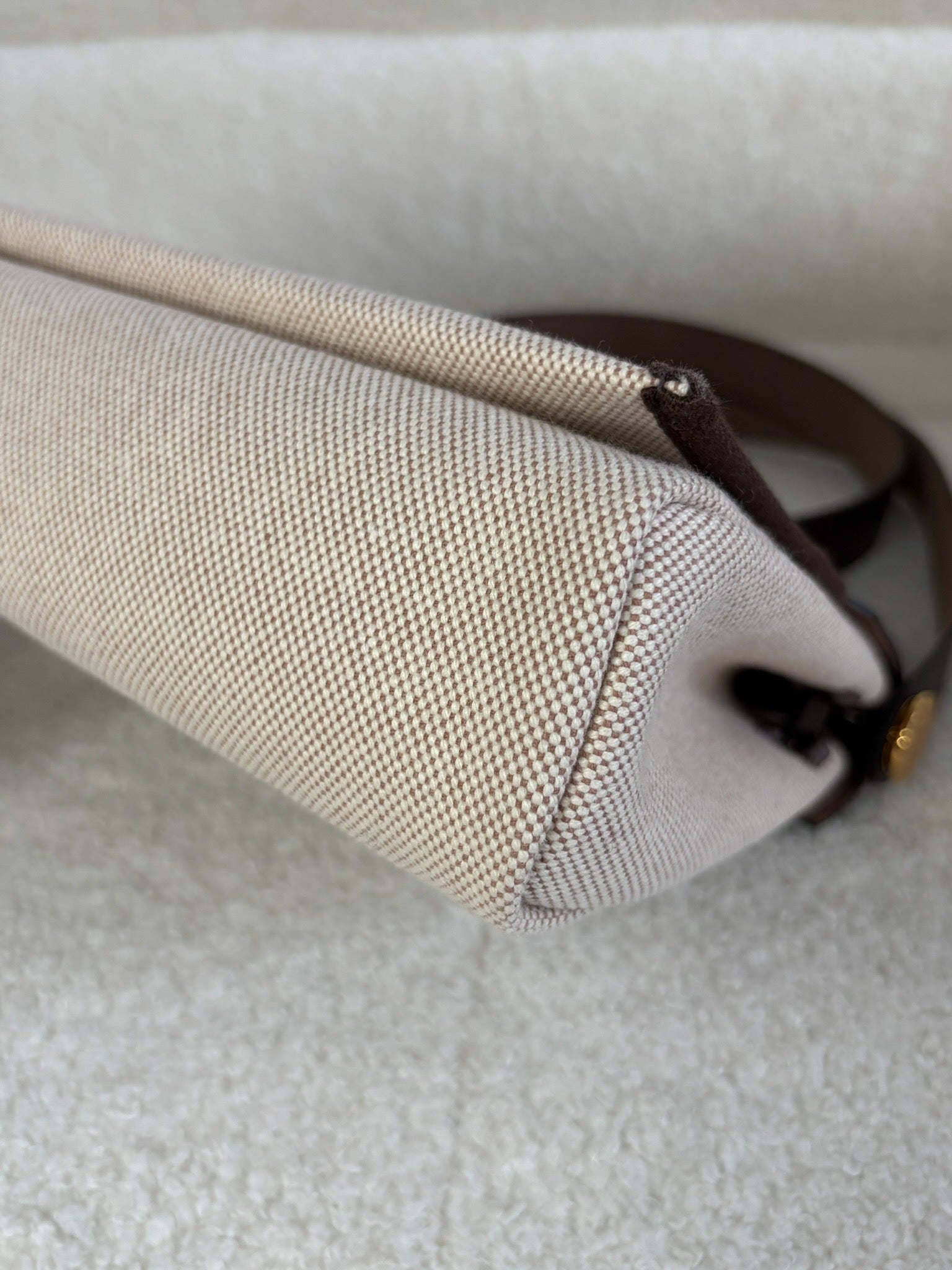 Hermes Herbag Zip 20 Ecru Beige Eben image 11