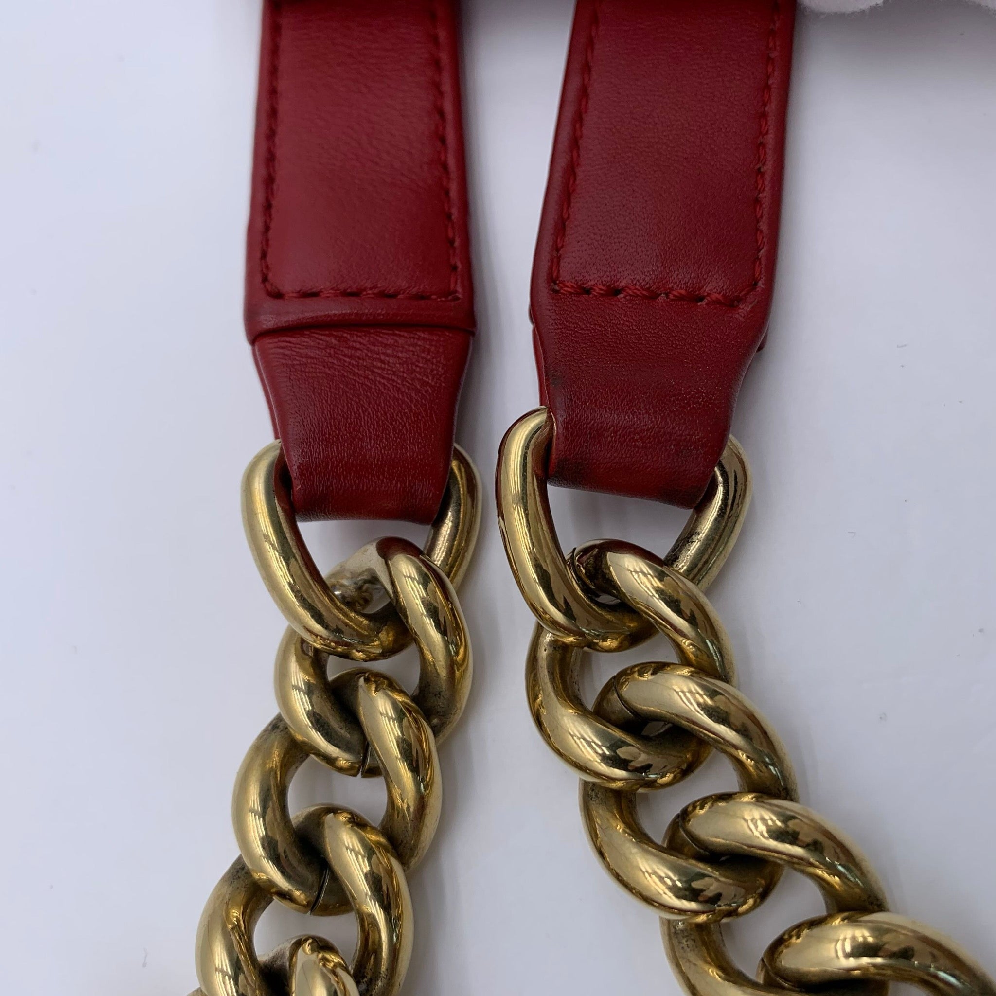 Chanel Boy Medium Flap Bag Red image 11