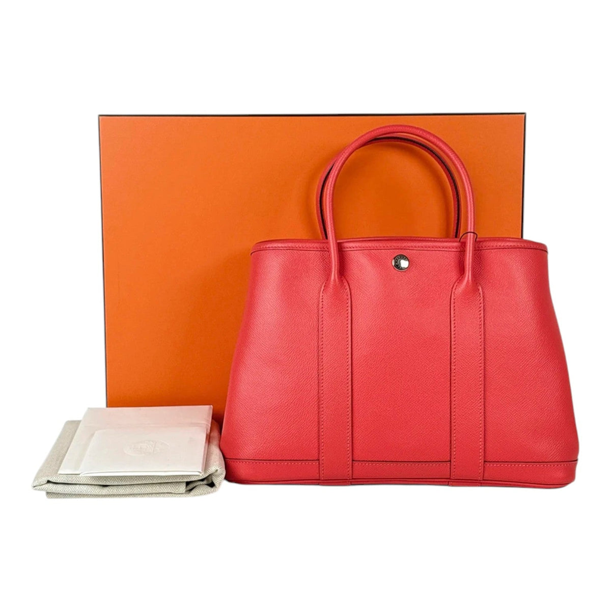 Hermes Garden Party 30cm in Epsom Rose Jaipur Bag - Full Set