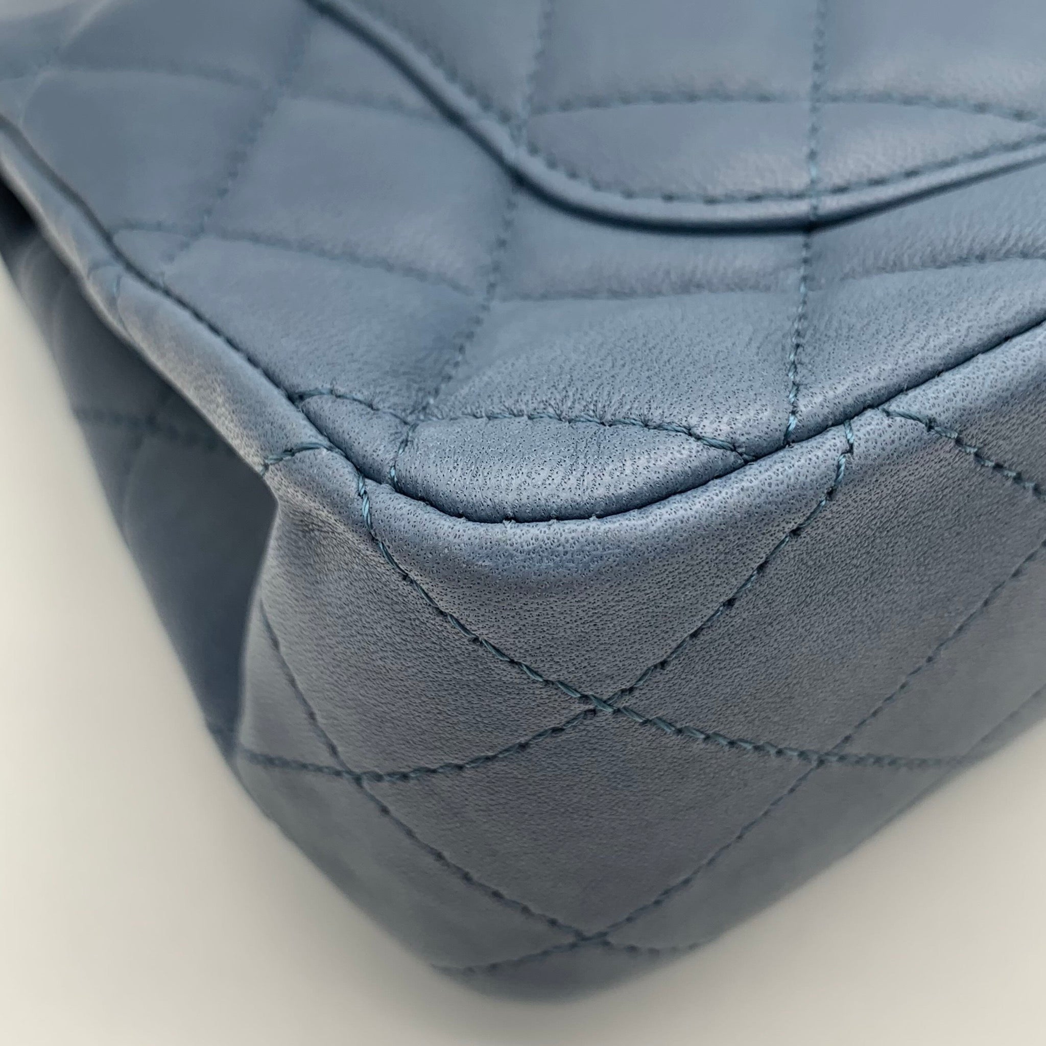 Chanel Classic Flap Large Mini Haze Blue Silver Hardware Bag image 12