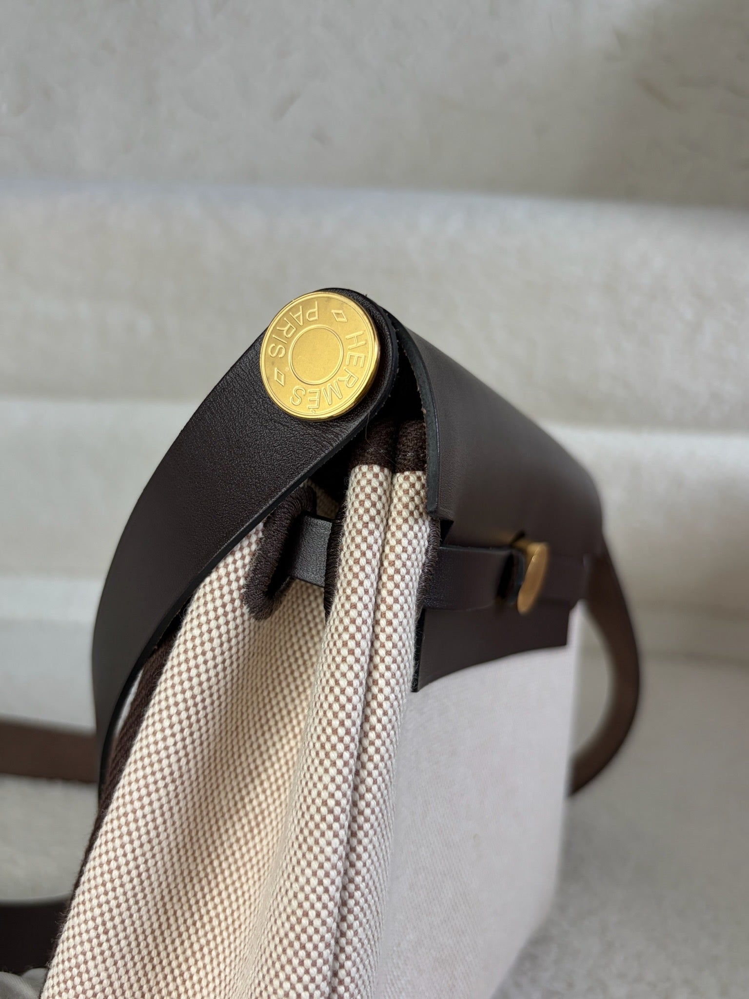 Hermes Herbag Zip 20 Ecru Beige Eben image 12