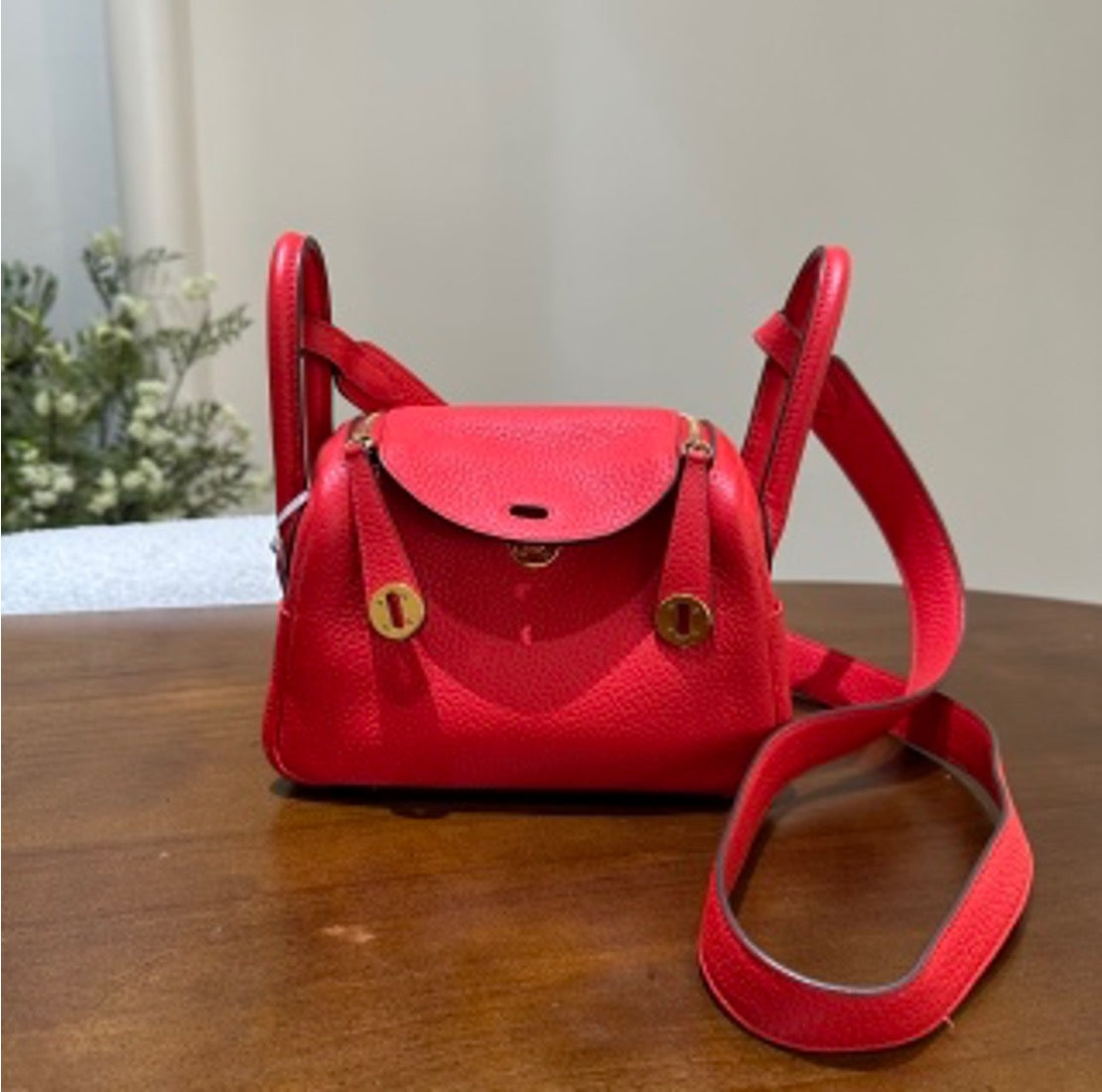 *Hermes mini Lindy red Y-shaped US581710