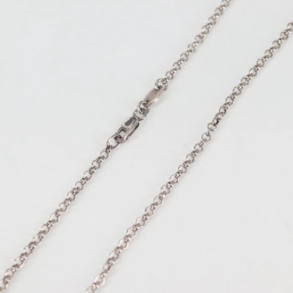 Chrome Hearts Roll Chain Necklace Ag925 Silver Auth 134925M 134925M