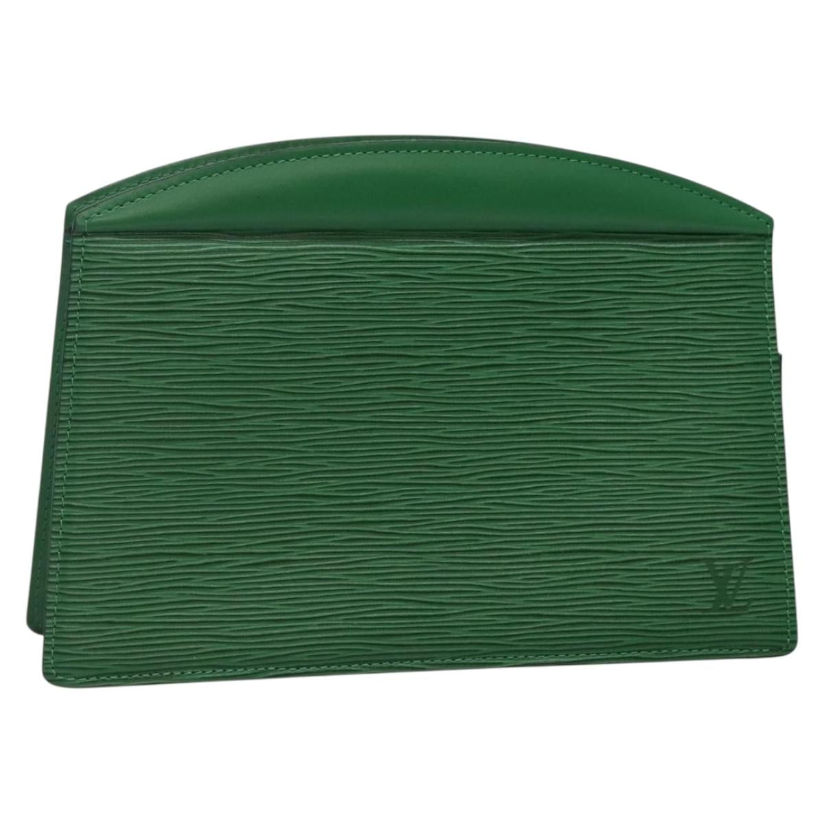 LOUIS VUITTON Epi Trousse Crete Pouch Green M48404 LV Auth 136636 136636