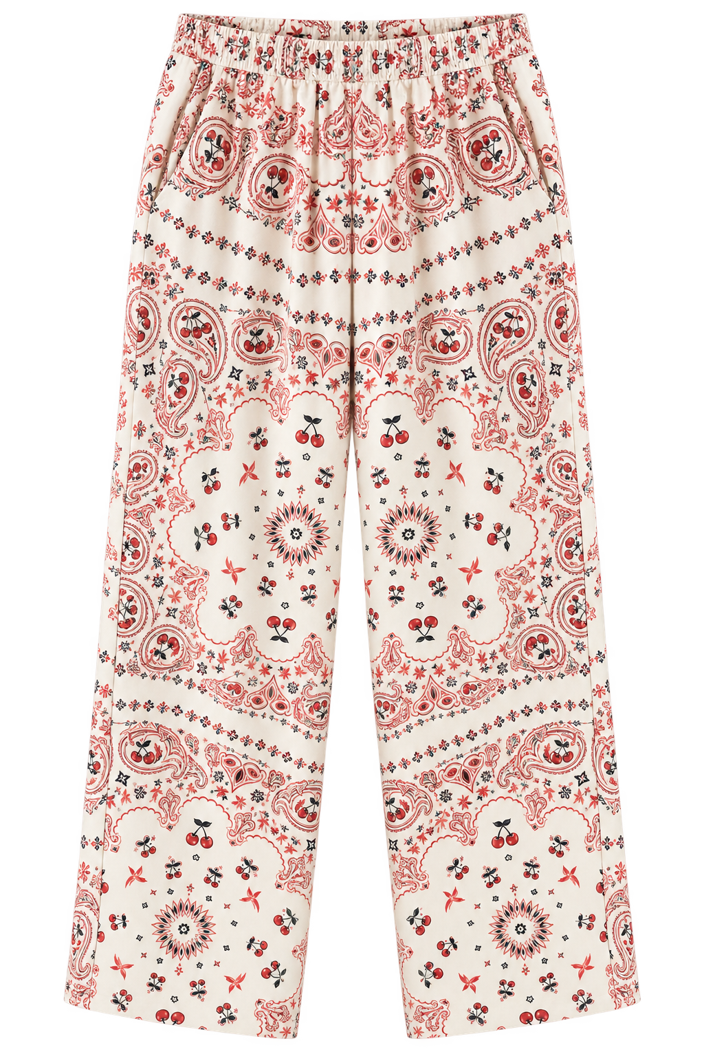 TROUSER PLACEMENT BANDANA CHERRY OFF WHITE MCL13252