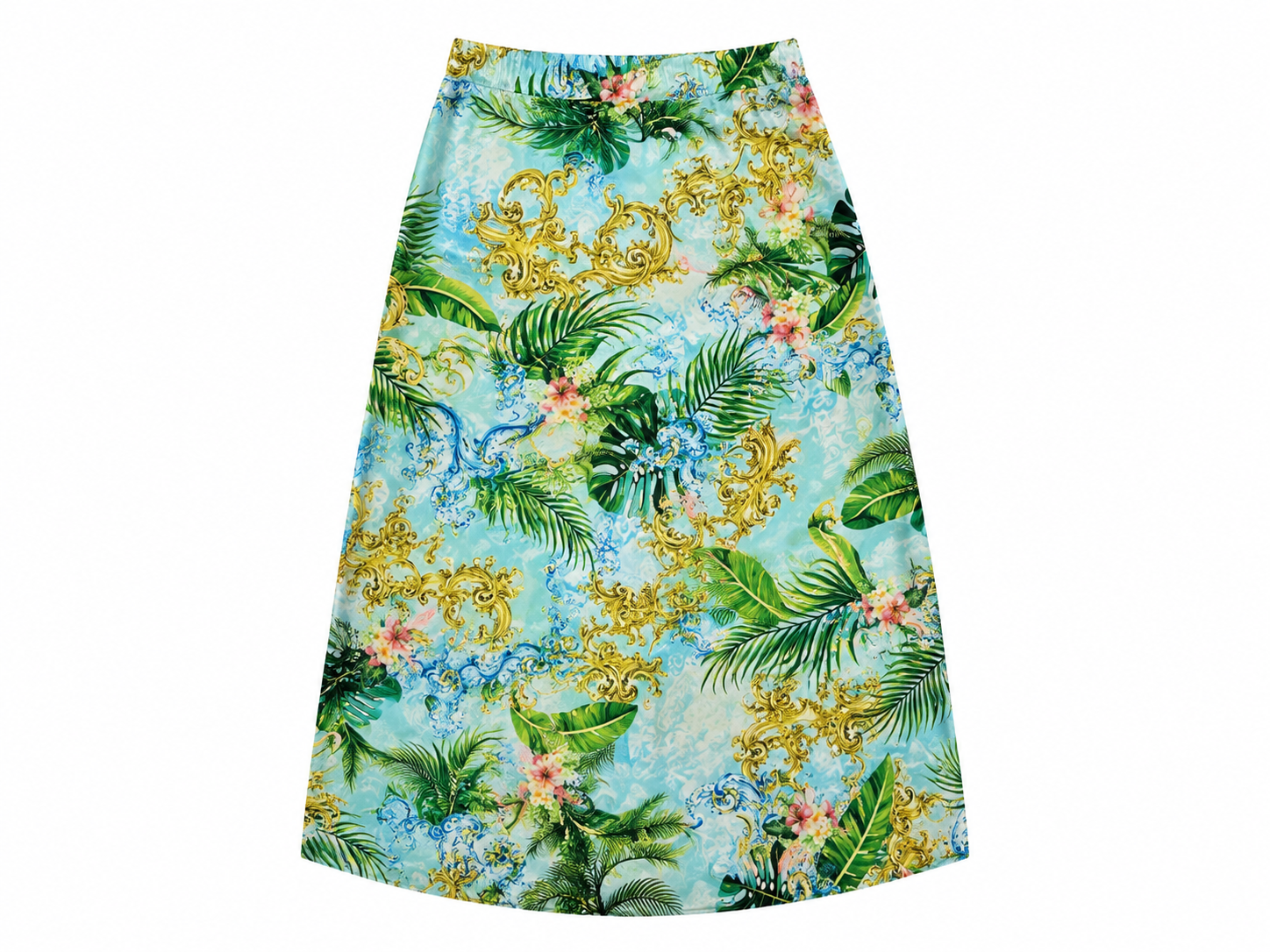 SKIRT FLAMINGO MOSAIC BLUE MCL13111