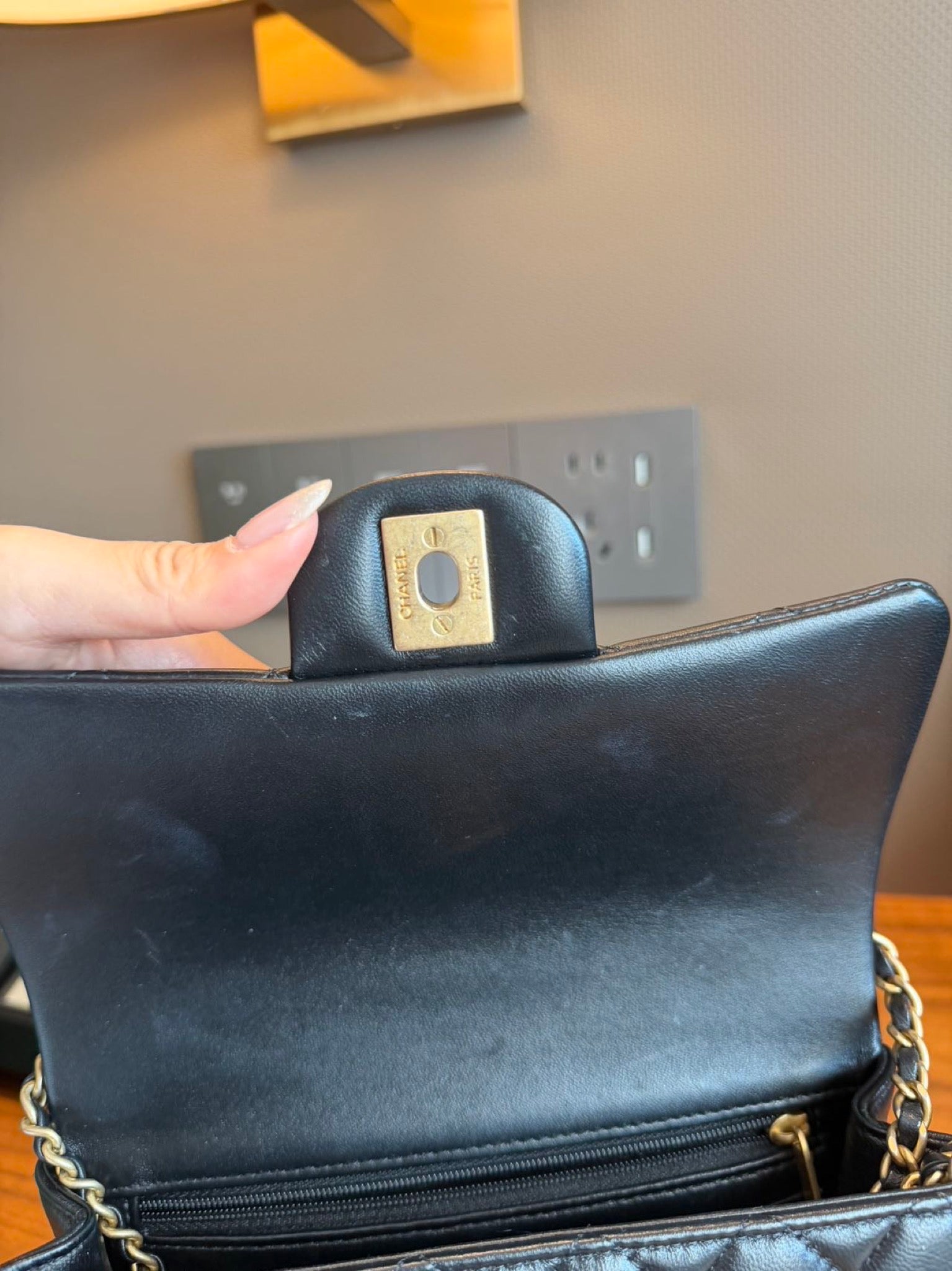 Chanel Top Handle Mini Flap Bag Black image 14