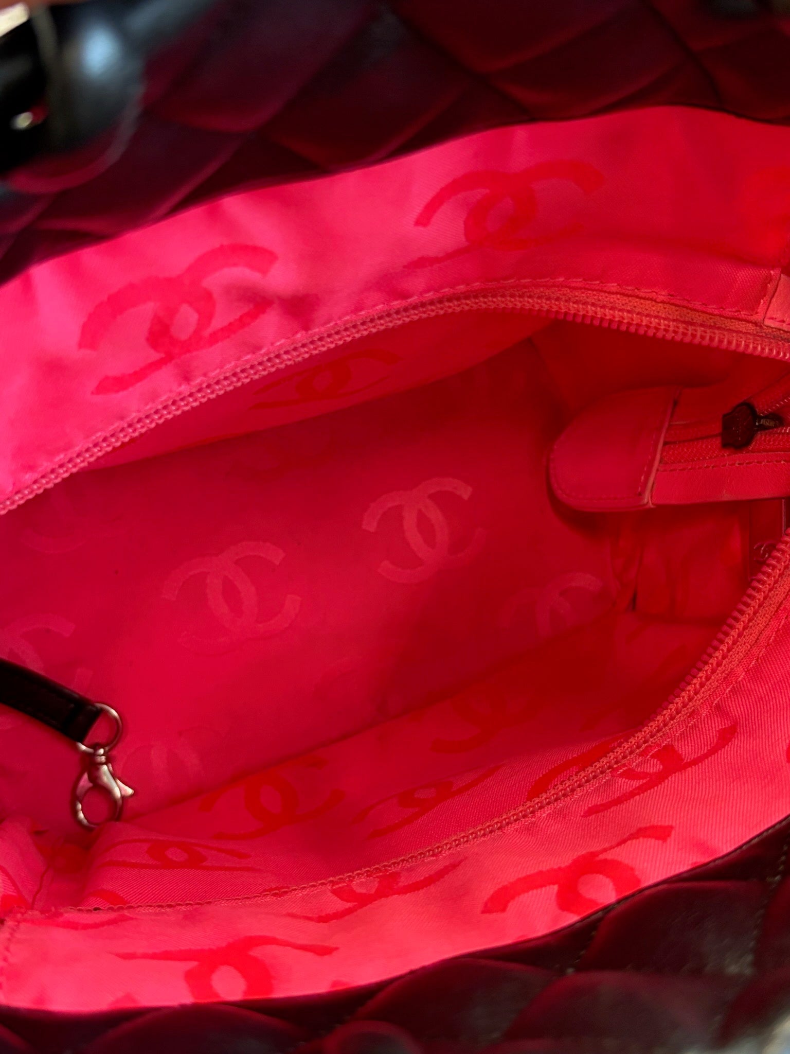 Chanel Cambon Tote Black with White Logo image 14