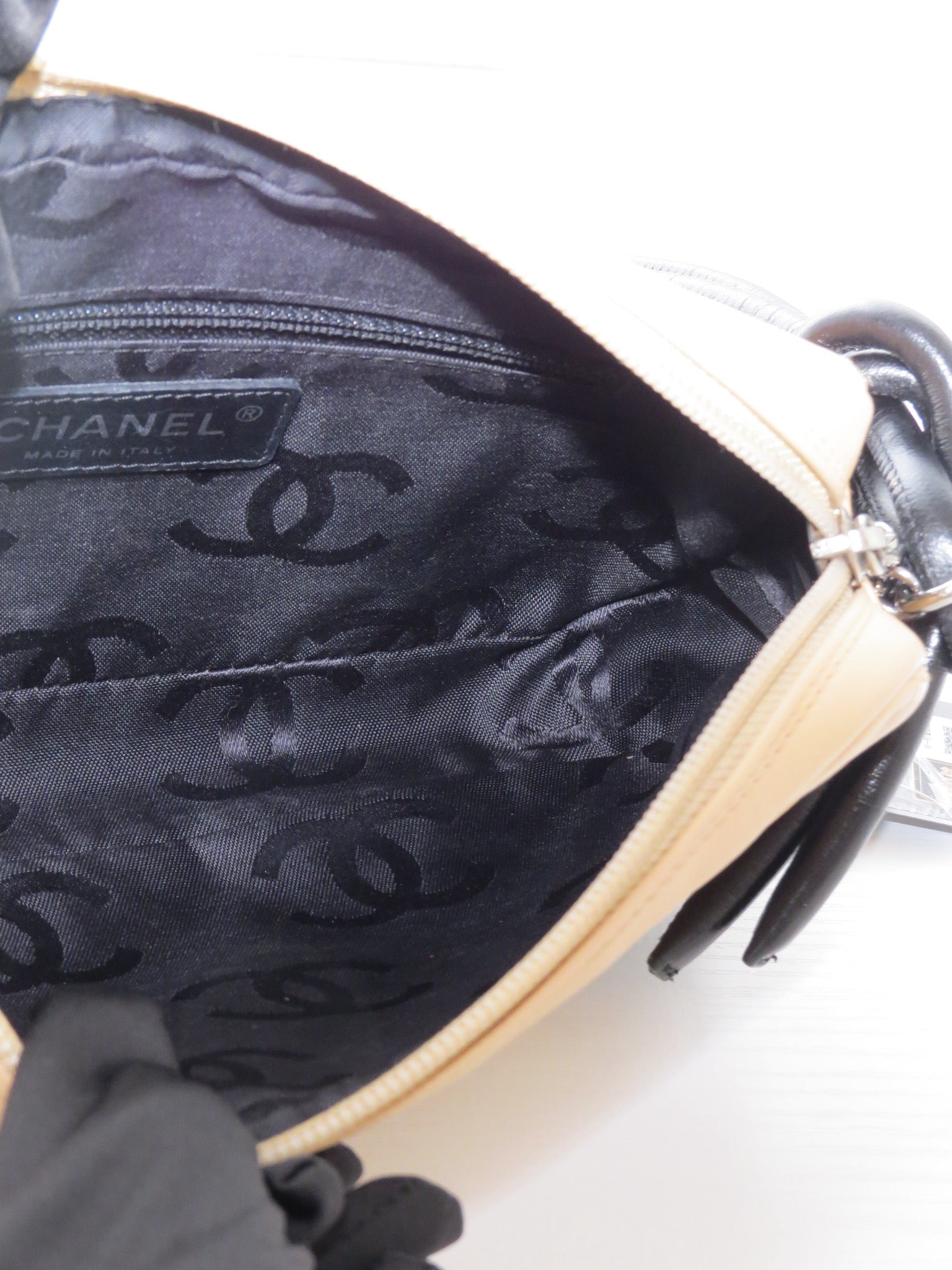 Chanel Cambon Shoulder Bag - Beige & Black image 14