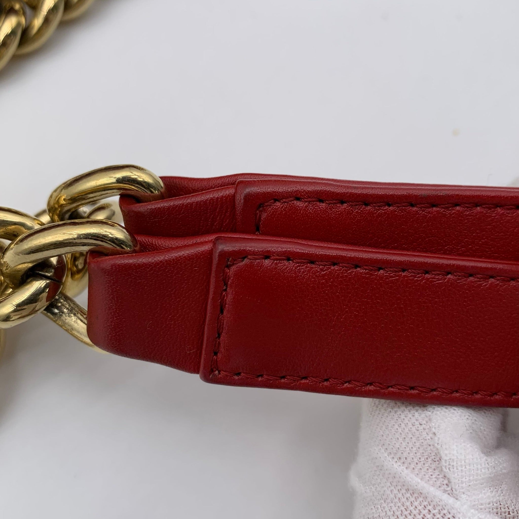 Chanel Boy Medium Flap Bag Red image 14