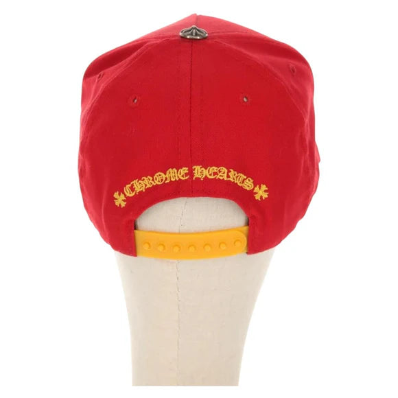 Chrome Hearts Cross Ball CH Embroidery Baseball Cap Cap Cotton Red Auth 140398M 140398M